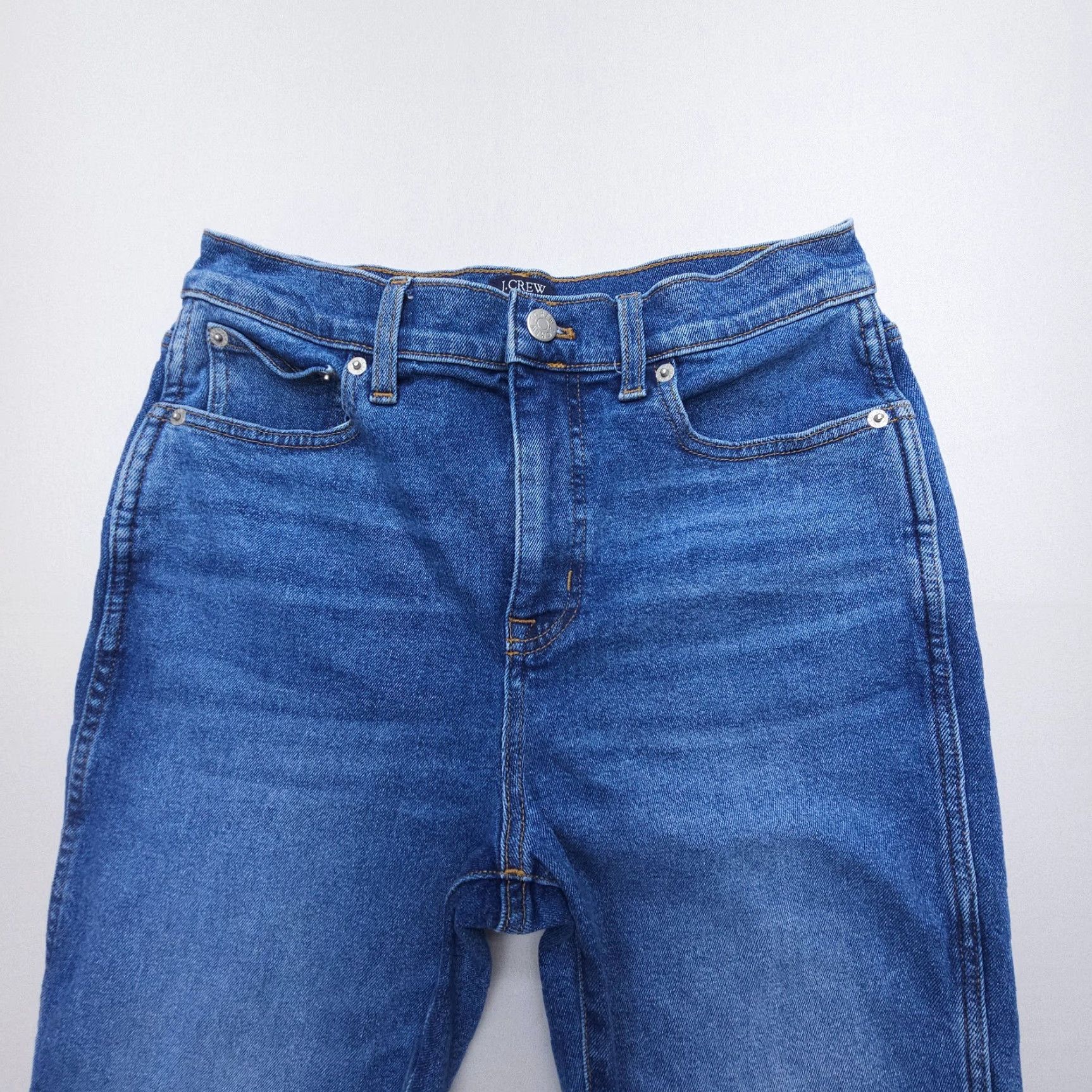 J.Crew J. Crew Jeans Straight Blue 27 Regular Denim 26.5" Inseam High Rise Vintage Style 90s Womens Jeans Size 27" / US 4 / IT 40 - 4 Thumbnail