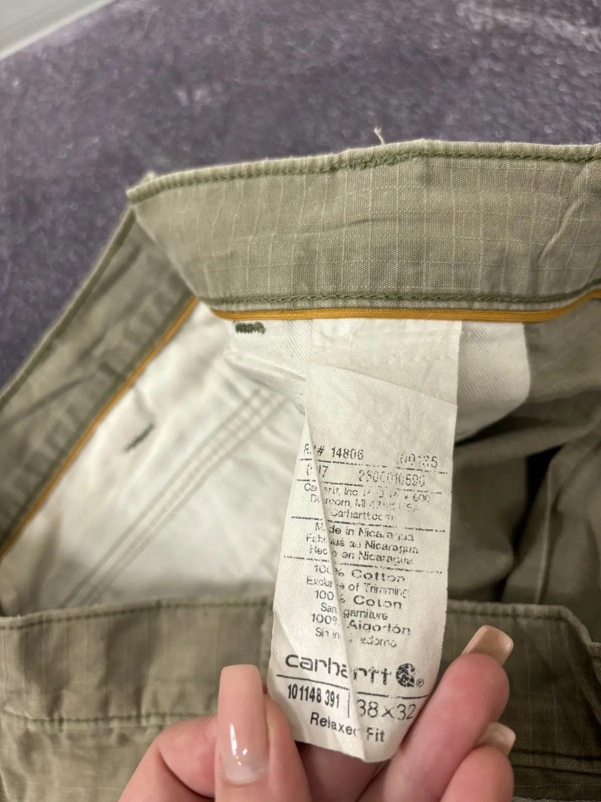Carhartt × Vintage Vintage Carhartt American Aviation Khaki Baggy Cargo Pants Size US 38 / EU 54 - 16 Thumbnail