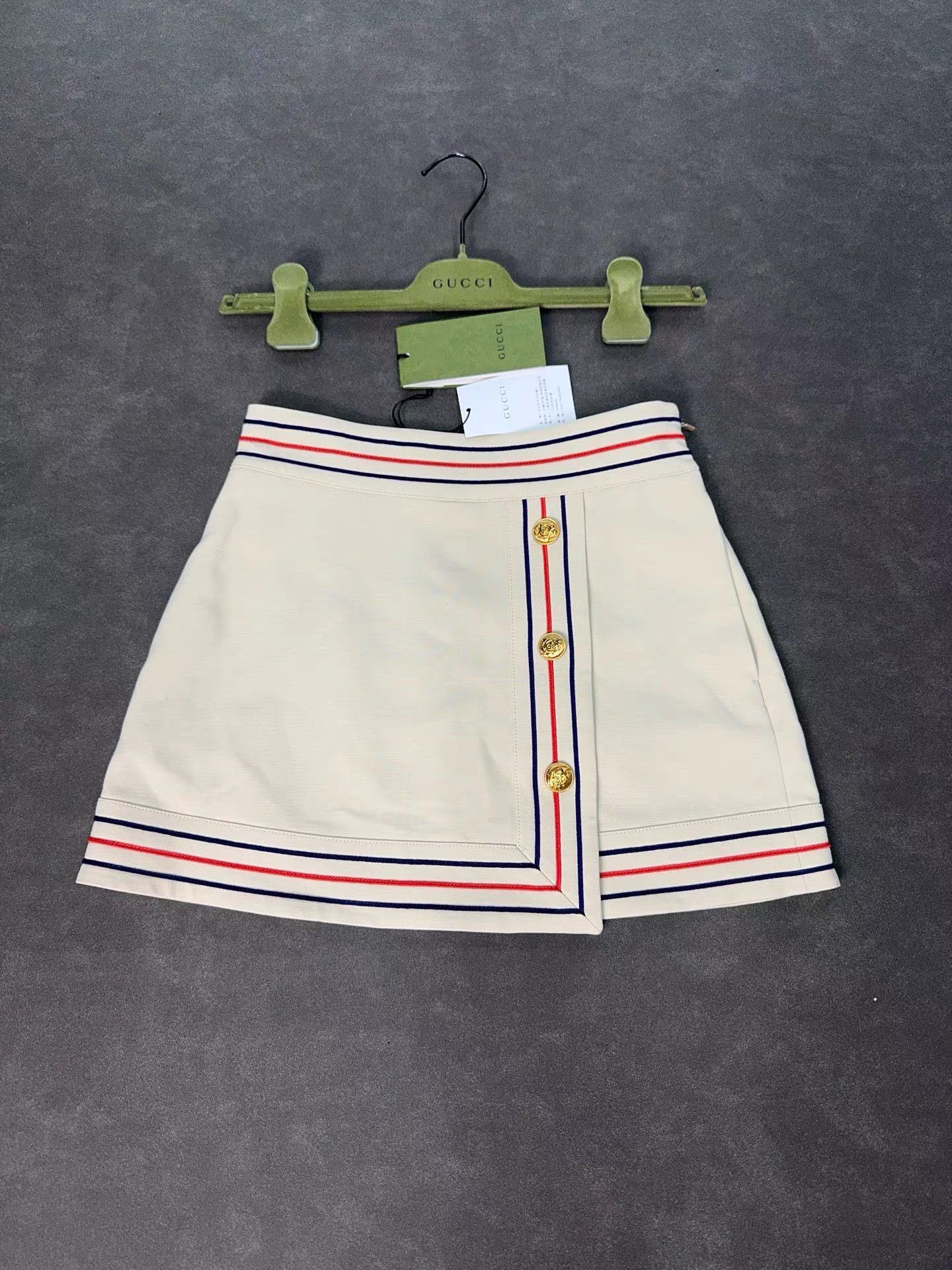 Gucci Gucci Anchor & Gold Button Knit Skirt K2 Size 36" / US 14 / IT 50 - 1 Thumbnail