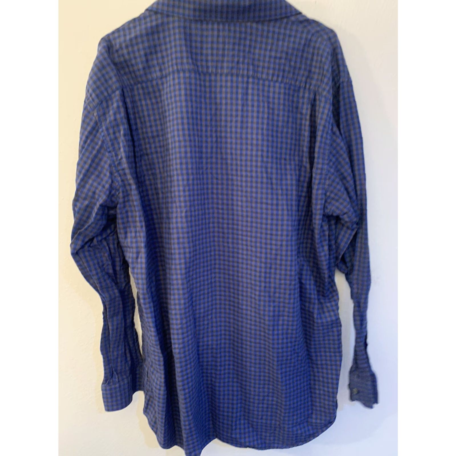 Apt. 9 Apt. 9 Button-Up Shirt Blue Black Plaid Cotton 2XL Men Long Sleeve Collared Casual Vintage NoN/A Size US XXL / EU 58 / 5 - 3 Thumbnail