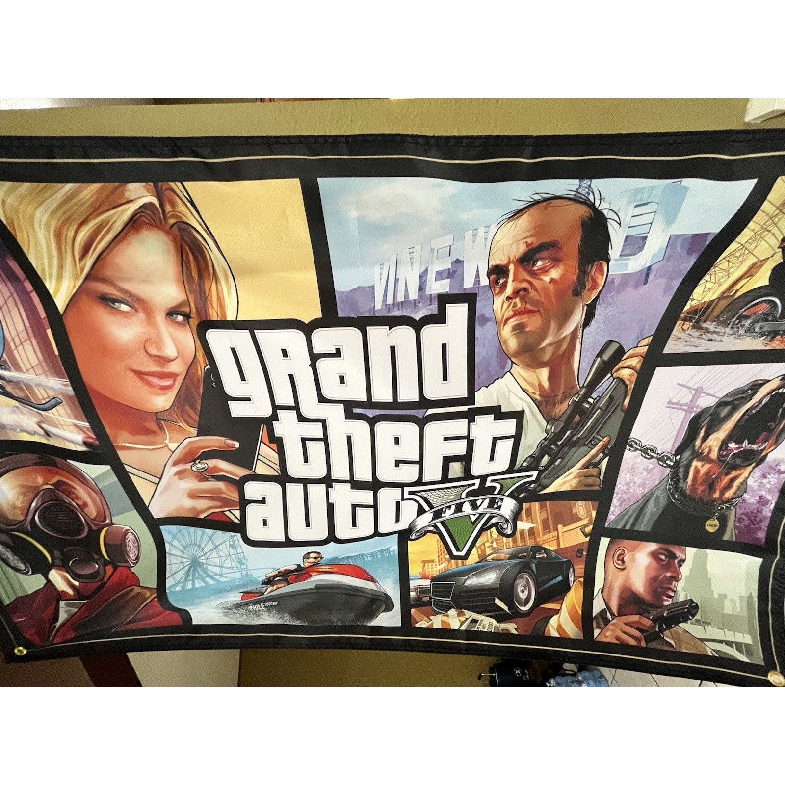 Rockstar Games Grand Theft Auto V 5' Flag Banner Poster Sony PlayStation 3 Size ONE SIZE - 2 Thumbnail