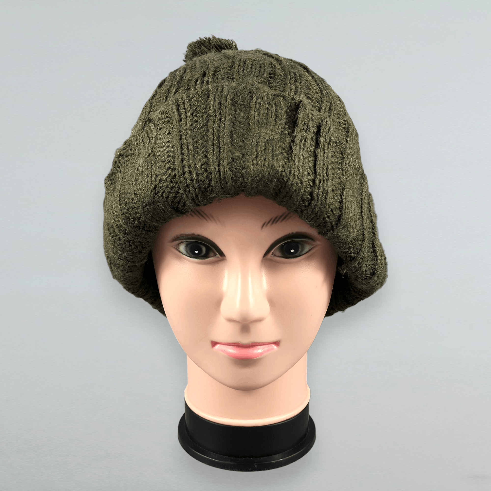 Japanese Brand Crochet Green Beanie Size ONE SIZE - 1 Thumbnail