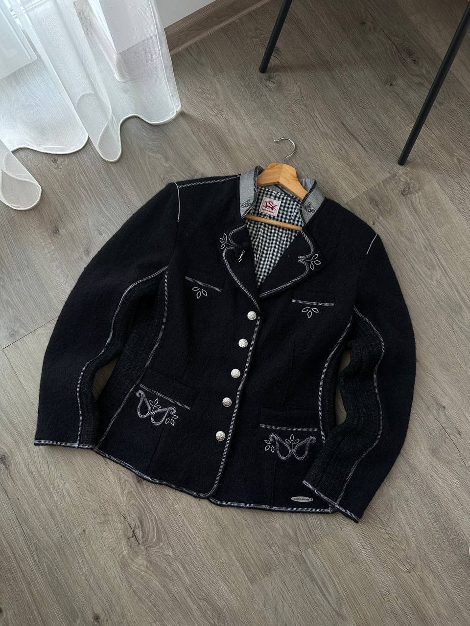 Other UK Vintage Spieth &Wensky Black Wool Jacket German Trachtenwear Size US S / EU 44-46 / 1 - 8 Thumbnail