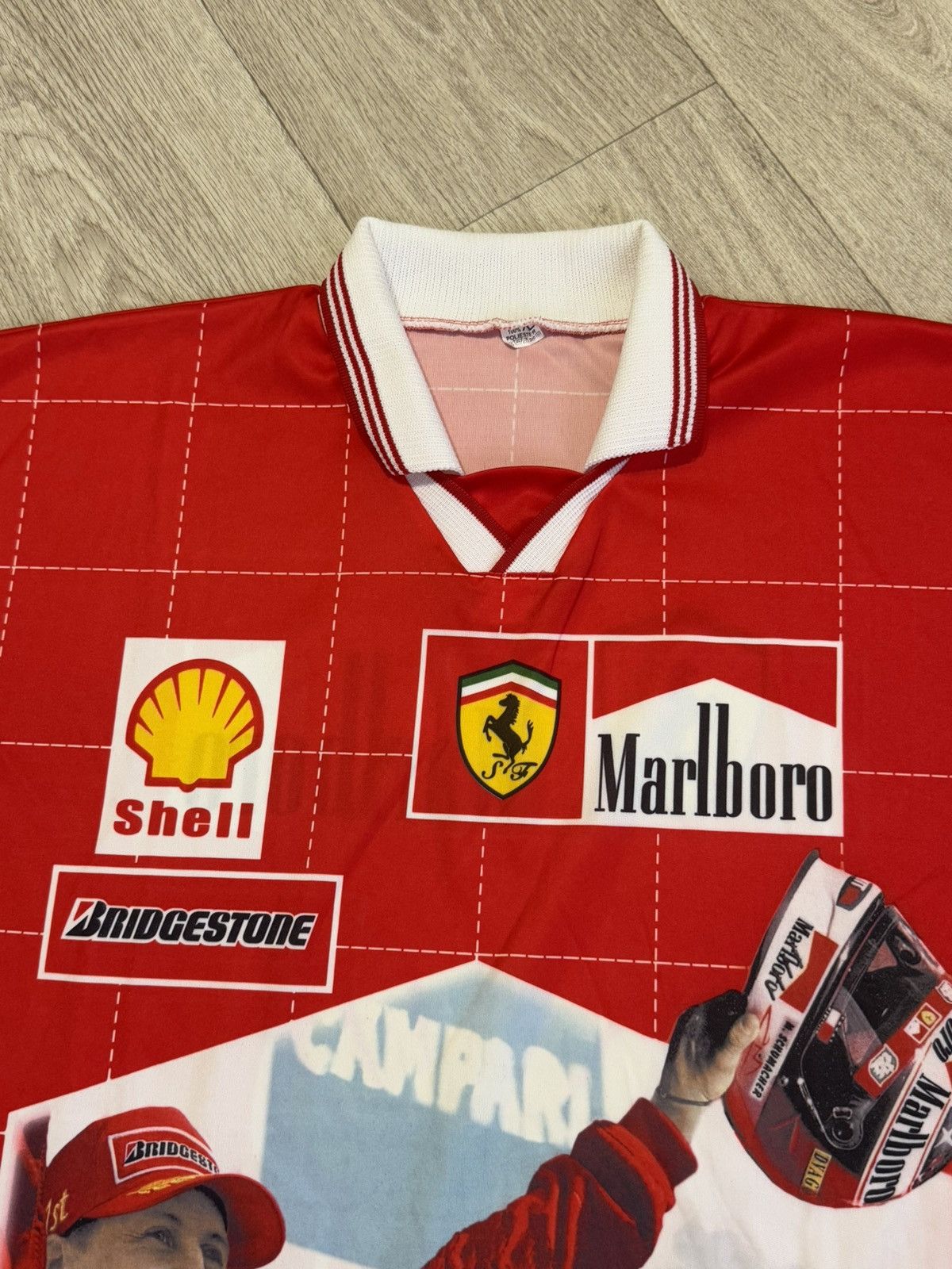 Ferrari 🔷Vintage Ferrari Marlboro Michael Schumacher Jersey🔷 Size US XL / EU 56 / 4 - 3 Thumbnail