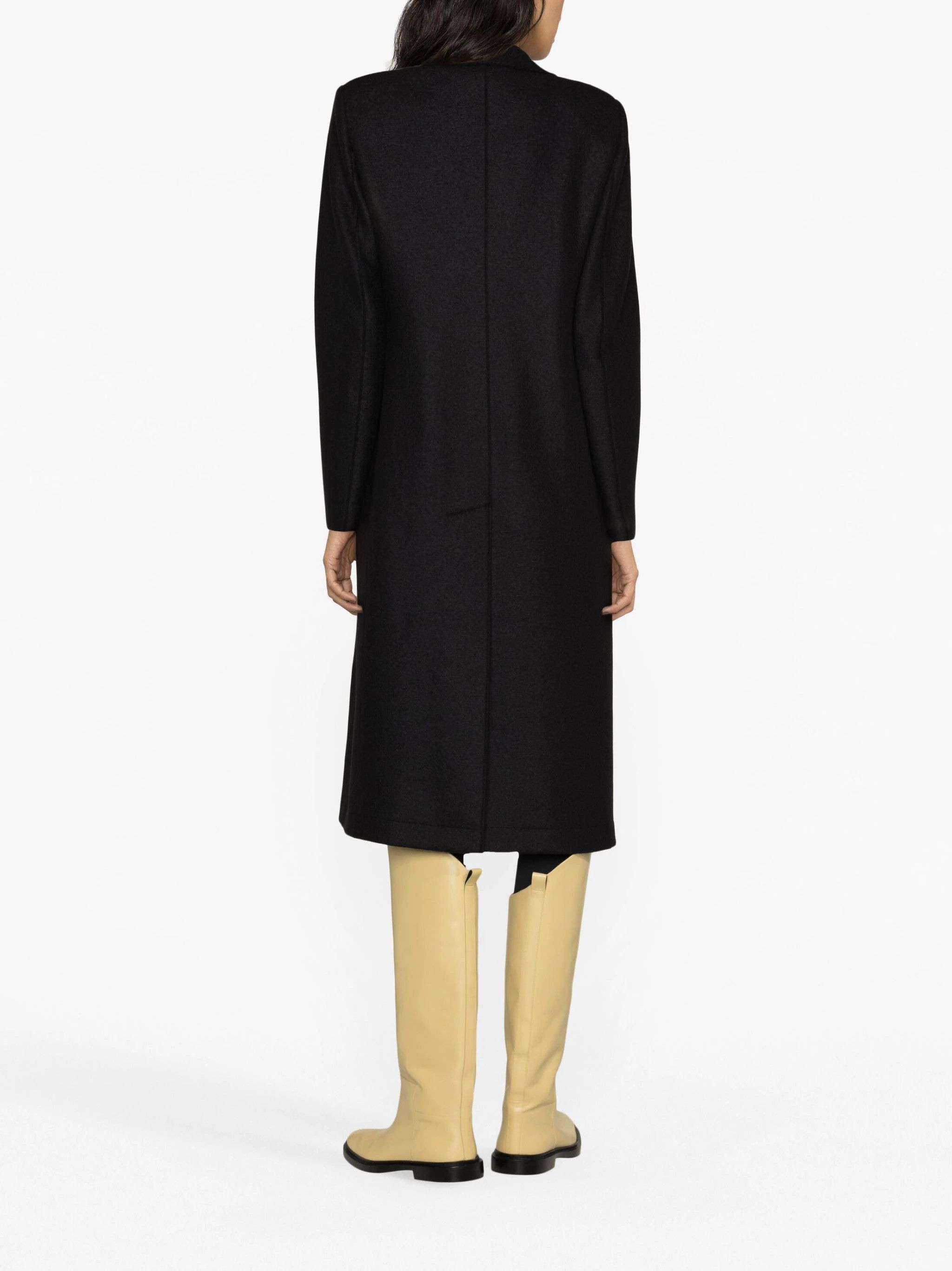 Harris Wharf London o1s22i1n1024 Single-Breasted Pressed Wool Coat in Grey Size M / US 6-8 / IT 42-44 - 4 Thumbnail