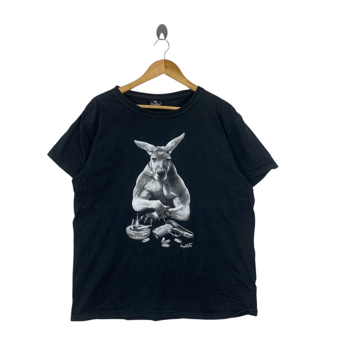 Vintage Vintage JOEYROO AUSTRALIA KANGAROO Punk Gangster Tee Shirt Size L / US 10 / IT 46 - 3 Thumbnail