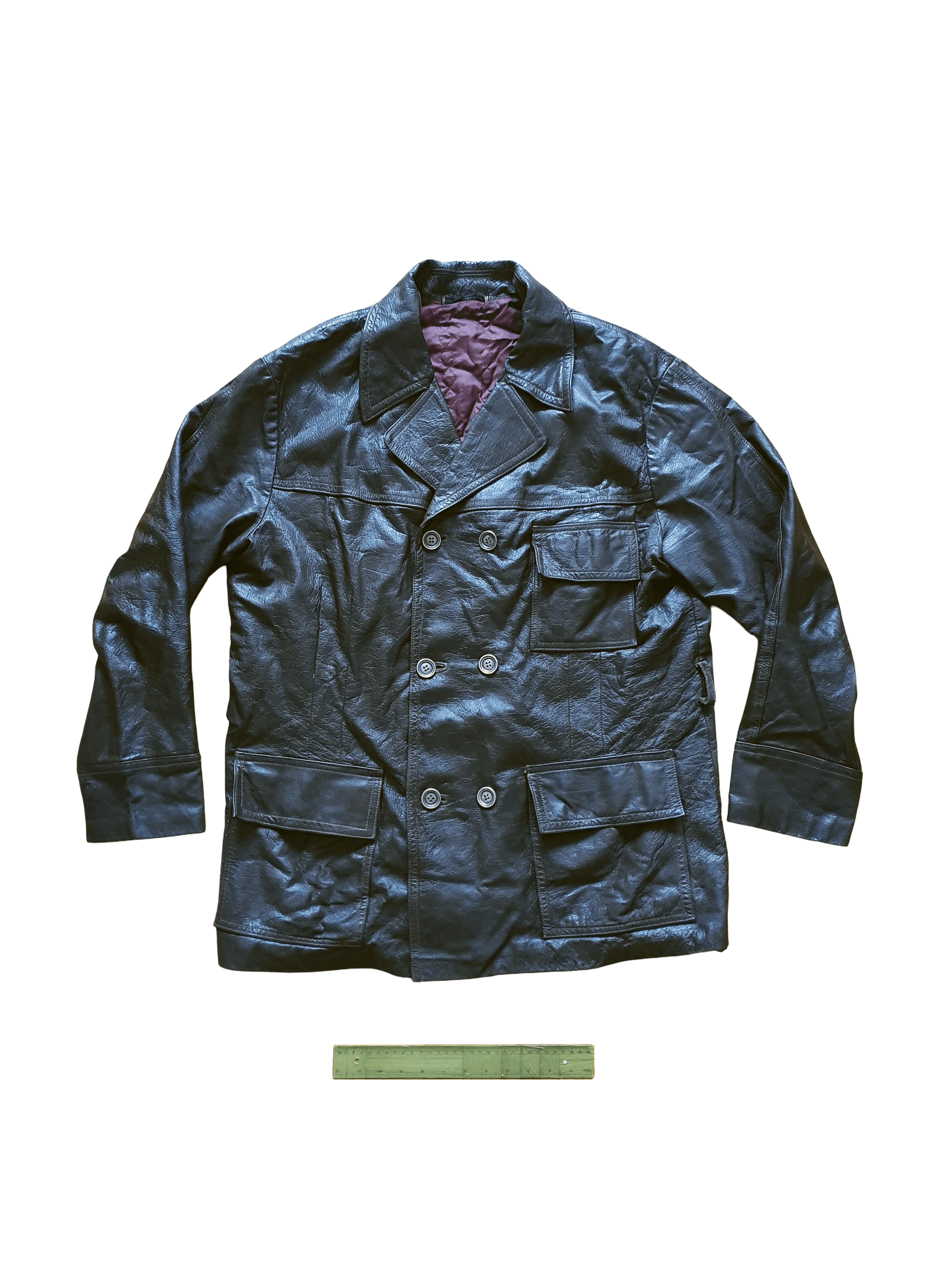 Vintage JANCO (Jansson & Co.) - Vintage Goat Leather Peacoat Jacket Size US XXL / EU 58 / 5 - 1 Thumbnail