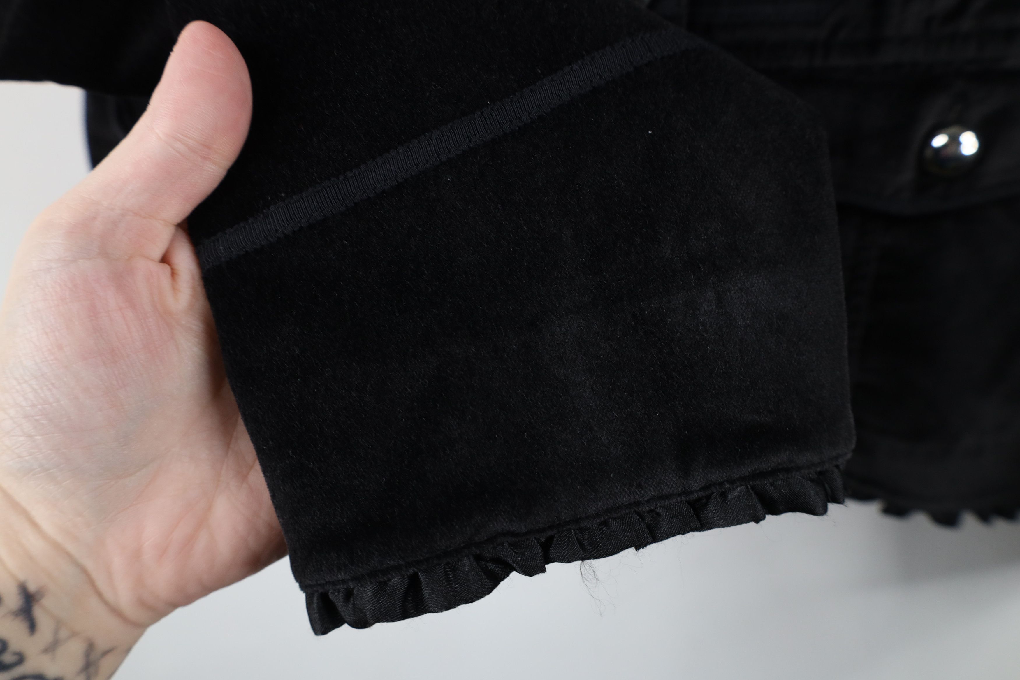Vintage × White House Black Market White House Black Market Trim Velour Military Blazer Jacket Size L / US 10 / IT 46 - 5 Thumbnail