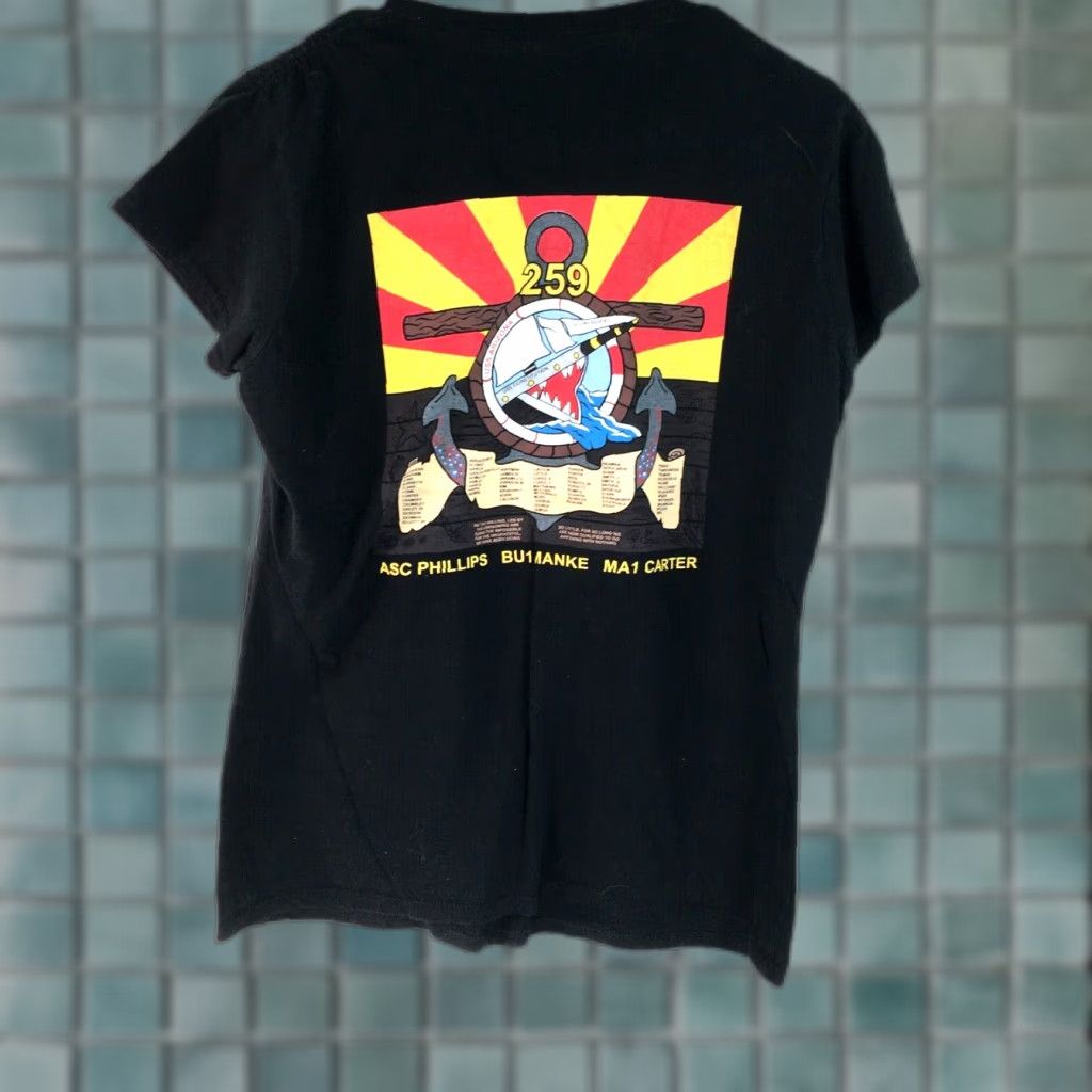 Vintage VINTAGE U.S.Navy MA1 Carter 259 Black Short Sleeve T-Shirt Womens Size XL Size XL / US 12-14 / IT 48-50 - 1 Thumbnail