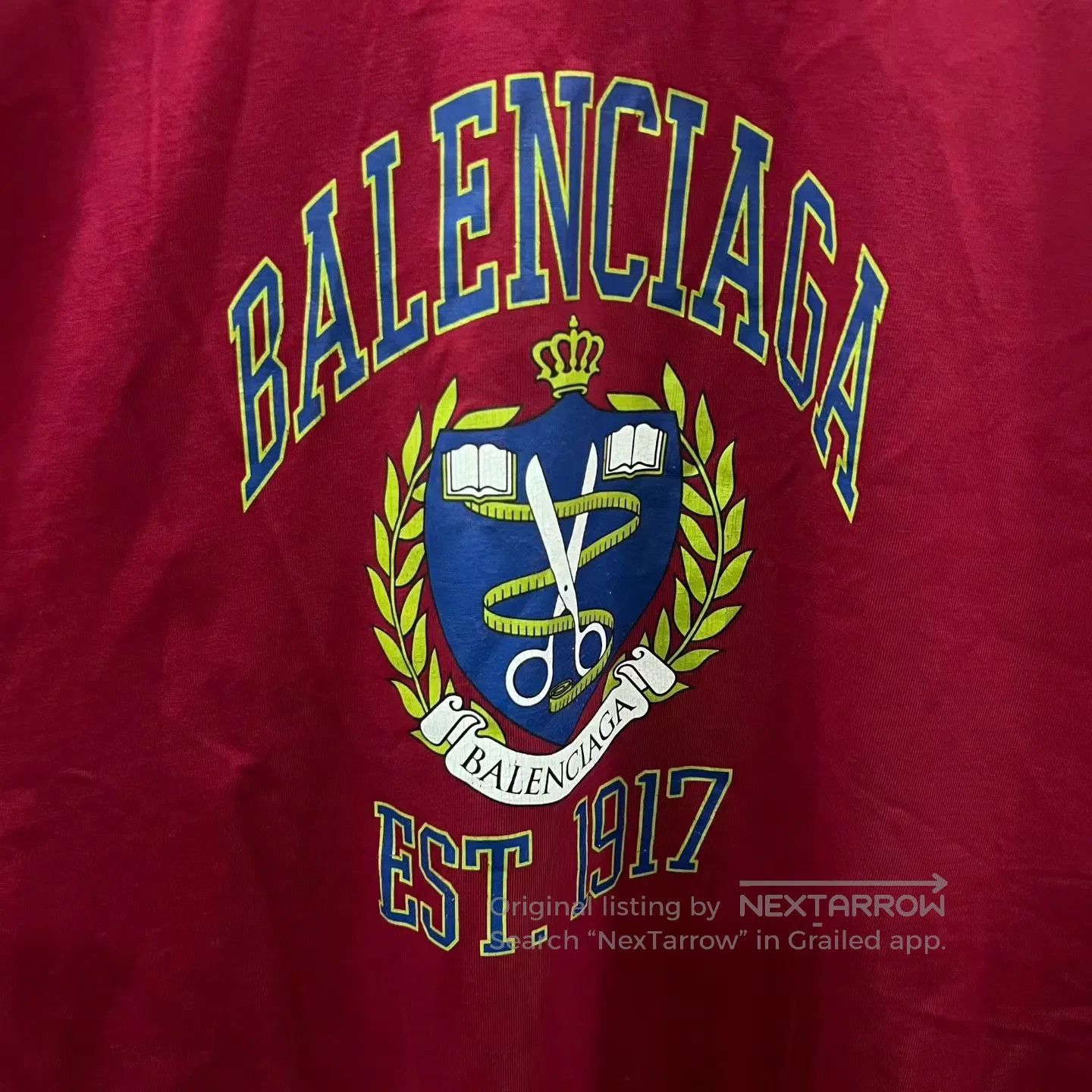 Balenciaga Balenciaga Red scissors short-sleeve| Size US XS / EU 42 / 0 - 3 Thumbnail