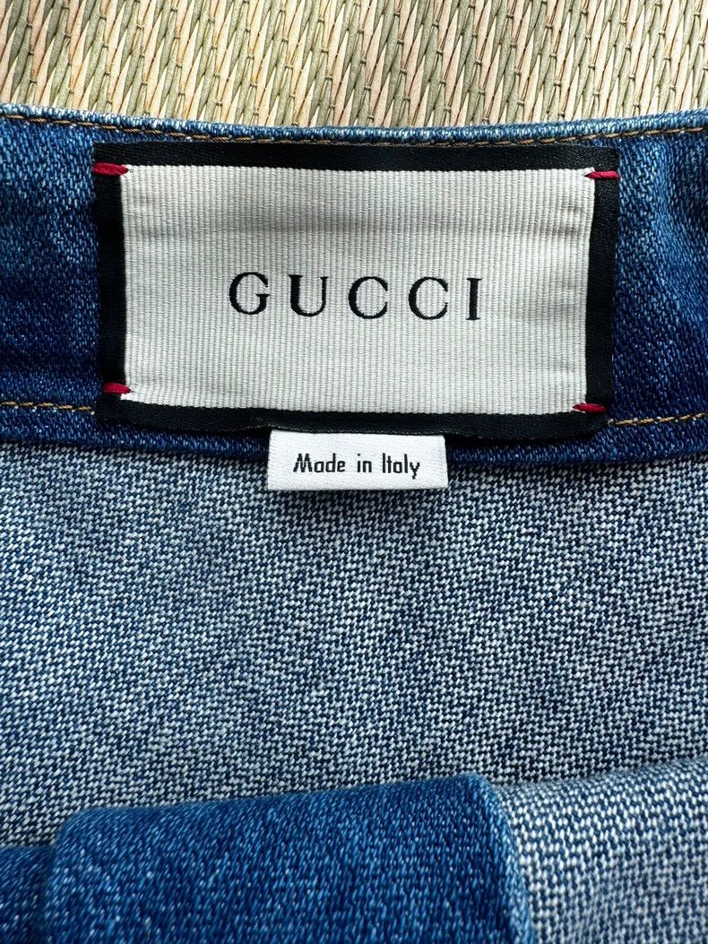 Gucci Gucci Denim skirt Nextarrow-2505 Size 27" / US 4 / IT 40 - 4 Thumbnail