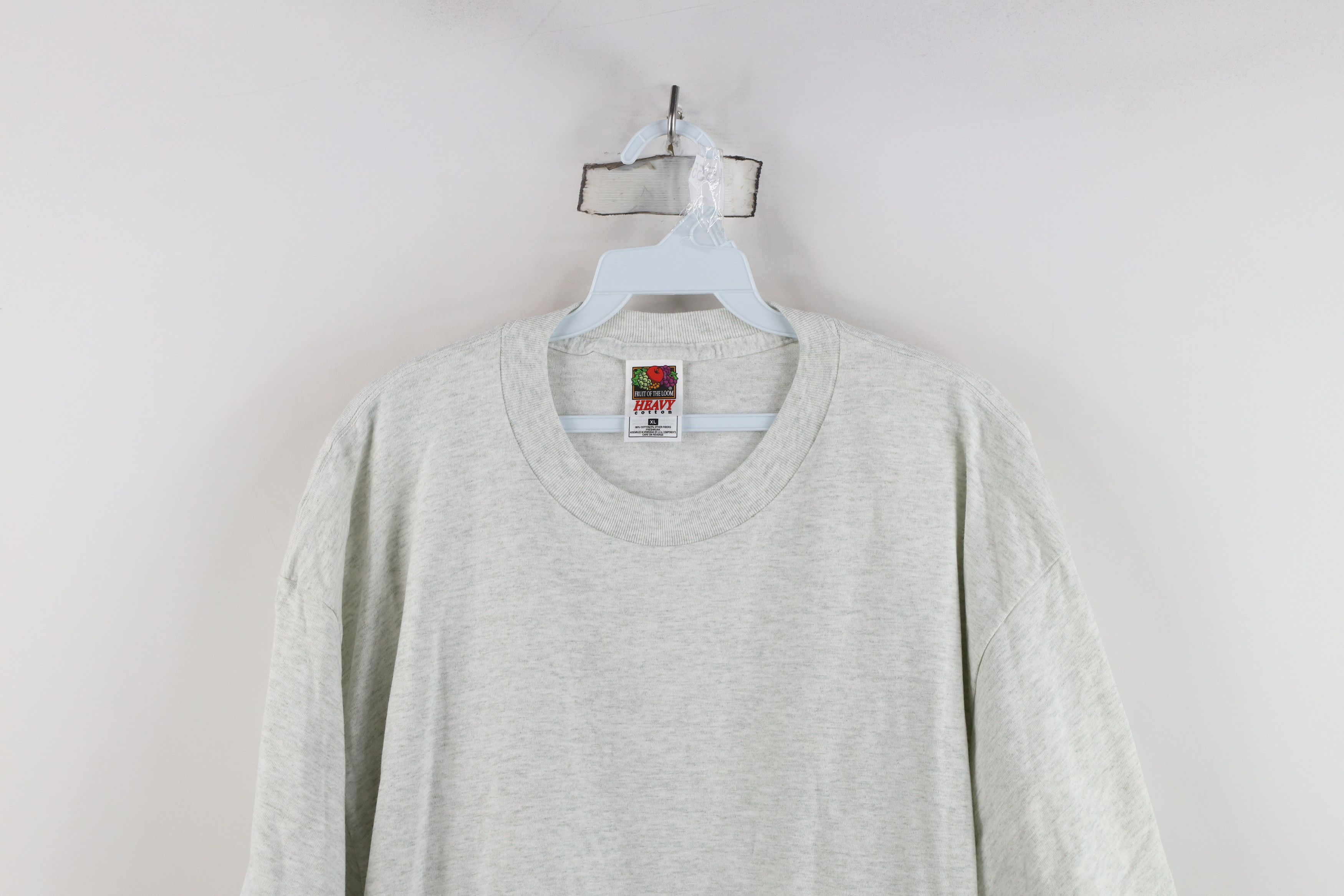 Vintage Vintage 90s Streetwear Heavyweight Cotton T-Shirt Gray Size US L / EU 52-54 / 3 - 2 Thumbnail