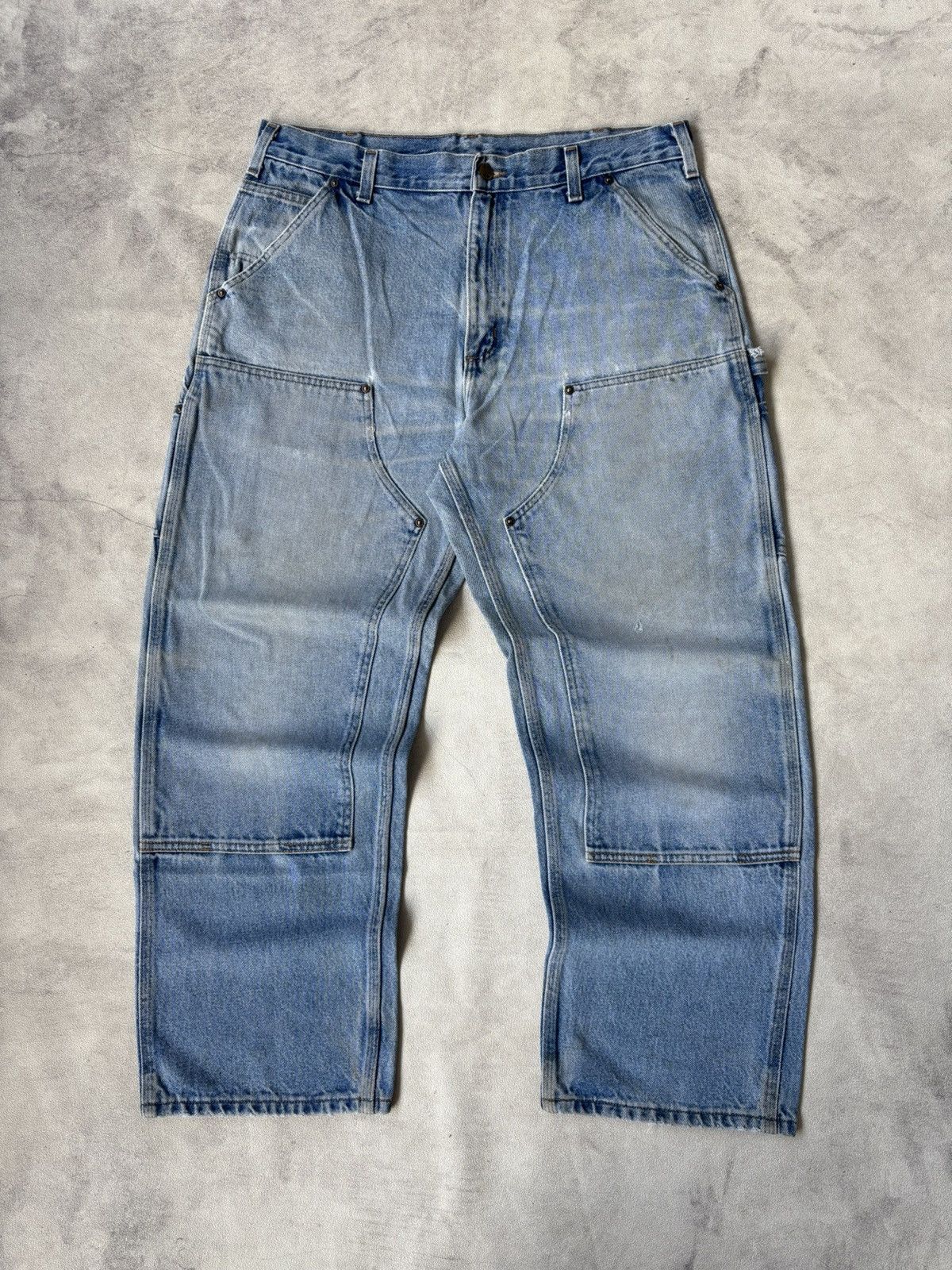 Carhartt ⚒️SOLD⚒️faded carhartt double knee B73 size 36 Size US 36 / EU 52 - 4 Thumbnail
