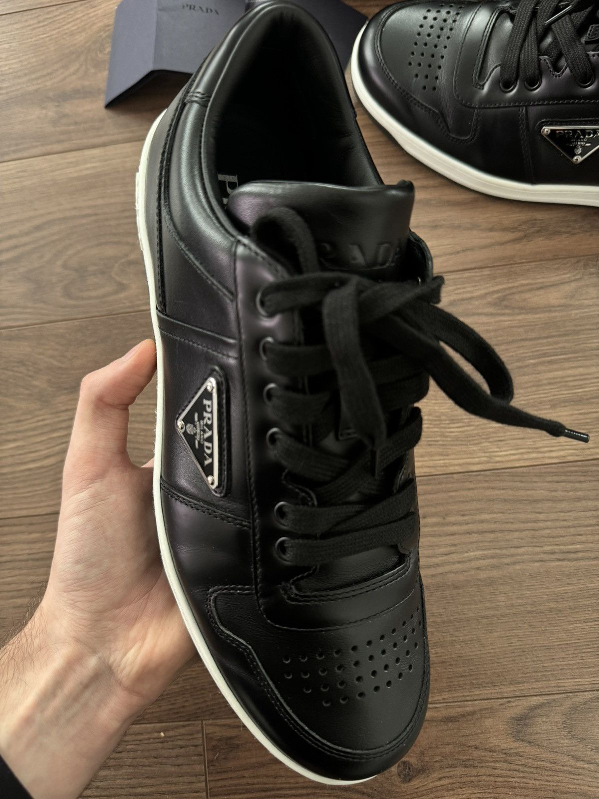 Prada Prada Downtown Leather Sneakers Size US 8 / EU 41 - 2 Thumbnail
