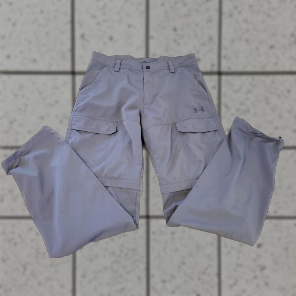 Under Armour Mens Under Armour Convertible Pants M Medium Grey Hiking Outdoor Khakis Mens Size US 31 - 1 Thumbnail