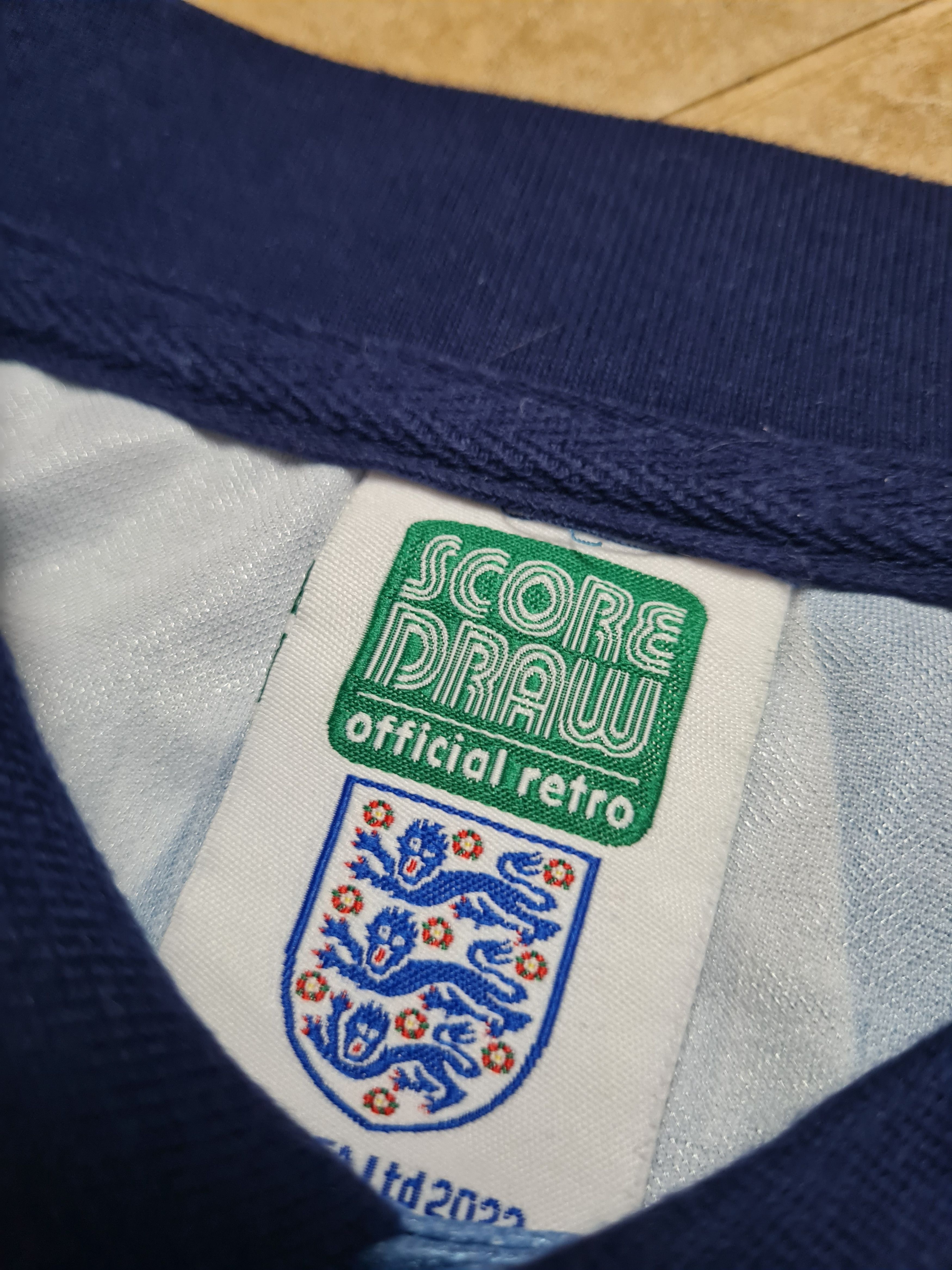 Other England Football Shirt Score Draw 3rd Away FA Retro 1990 Size US XL / EU 56 / 4 - 14 Thumbnail
