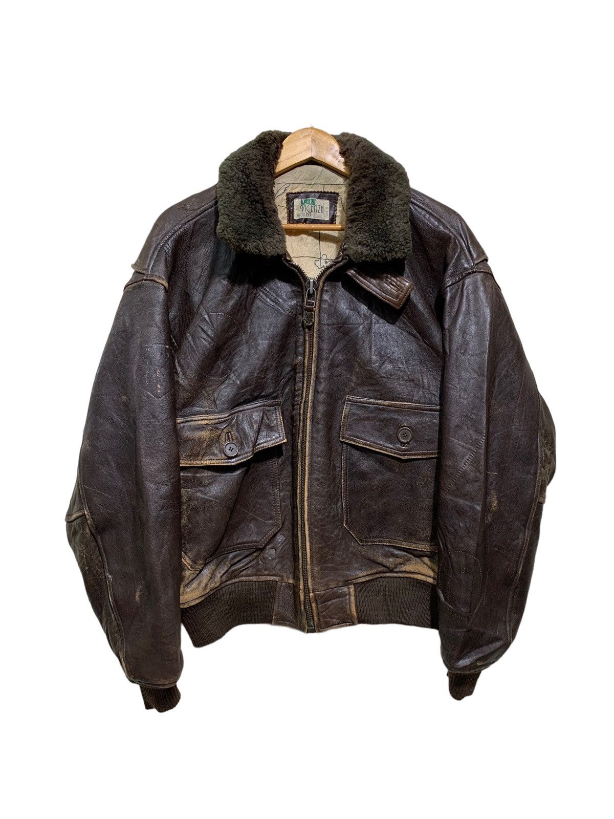 🔥VTG VICENZA SHEEPSKIN LEATHER JACJETS TYPE G-1 USAF