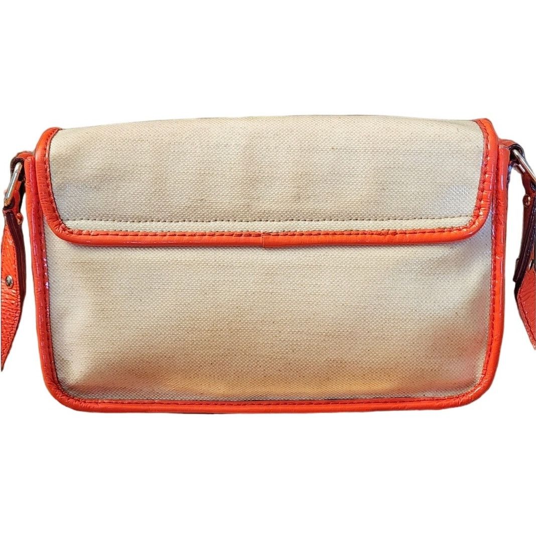 Kate Spade Kate Spade Neon Orange Coated Canvas Flap Crossbody Size ONE SIZE - 2 Thumbnail