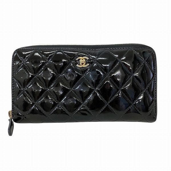 Chanel Chanel Chanel Matelasse Patent Leather Wallet Enamel Short Wallet Size ONE SIZE - 1 Thumbnail