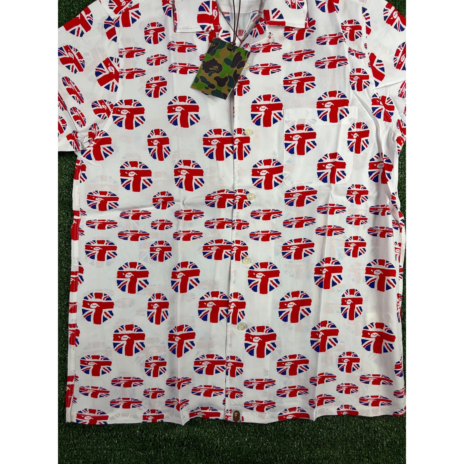 Bape Bape London Union Jack Button-Up S/S Shirt Size XL Size US XL / EU 56 / 4 - 5 Thumbnail