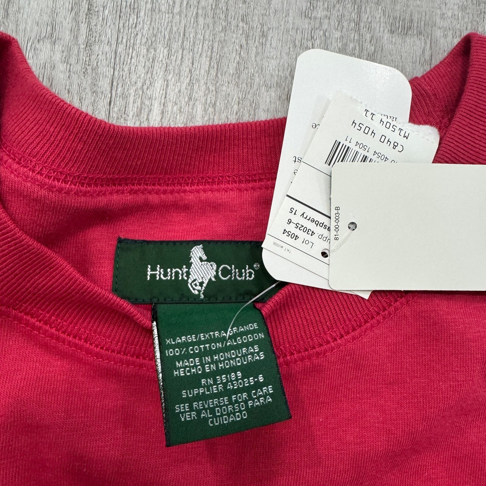Vintage Vintage Hunt Club Shirt Men's Extra Large Red BOXY FIT 90s Size US XL / EU 56 / 4 - 4 Thumbnail