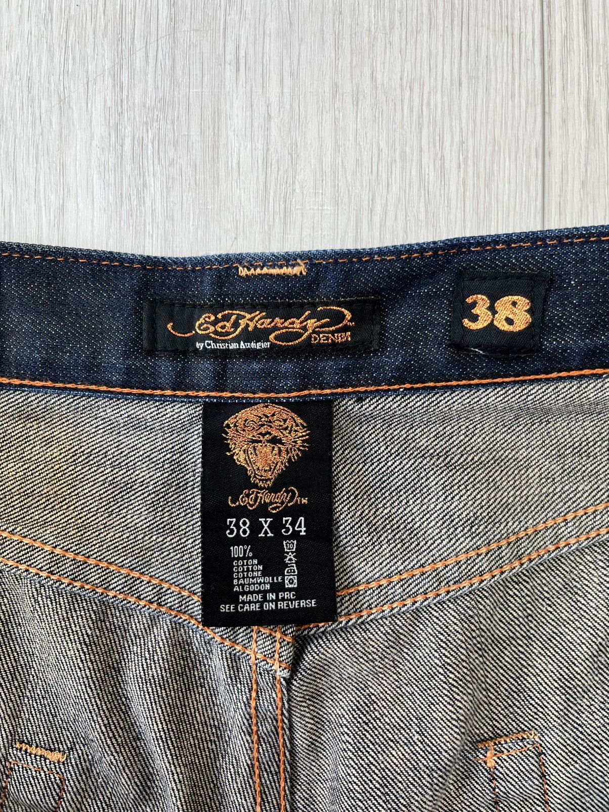 Christian Audigier 2009 Ed Hardy By Christian Audigier Jeans Selvedge Denim Y2K Size US 38 / EU 54 - 10 Thumbnail
