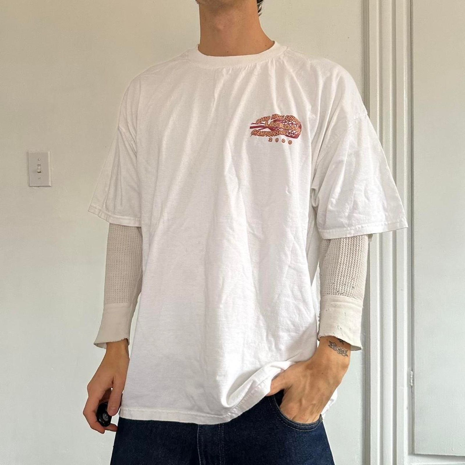 Vintage Vintage Y2K Lacrosse LAX Champions Ohio High School Shirt Size US XL / EU 56 / 4 - 8 Thumbnail