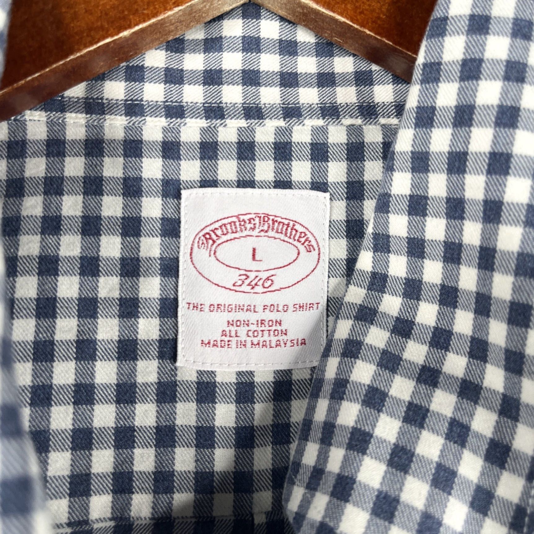 Brooks Brothers Brooks Brothers 346 Long Sleeve Shirt Mens L Navy Gingham Non Iron Button-Up Collared Button-Down Classic Preppy Colorful Shirt Size US L / EU 52-54 / 3 - 5 Thumbnail