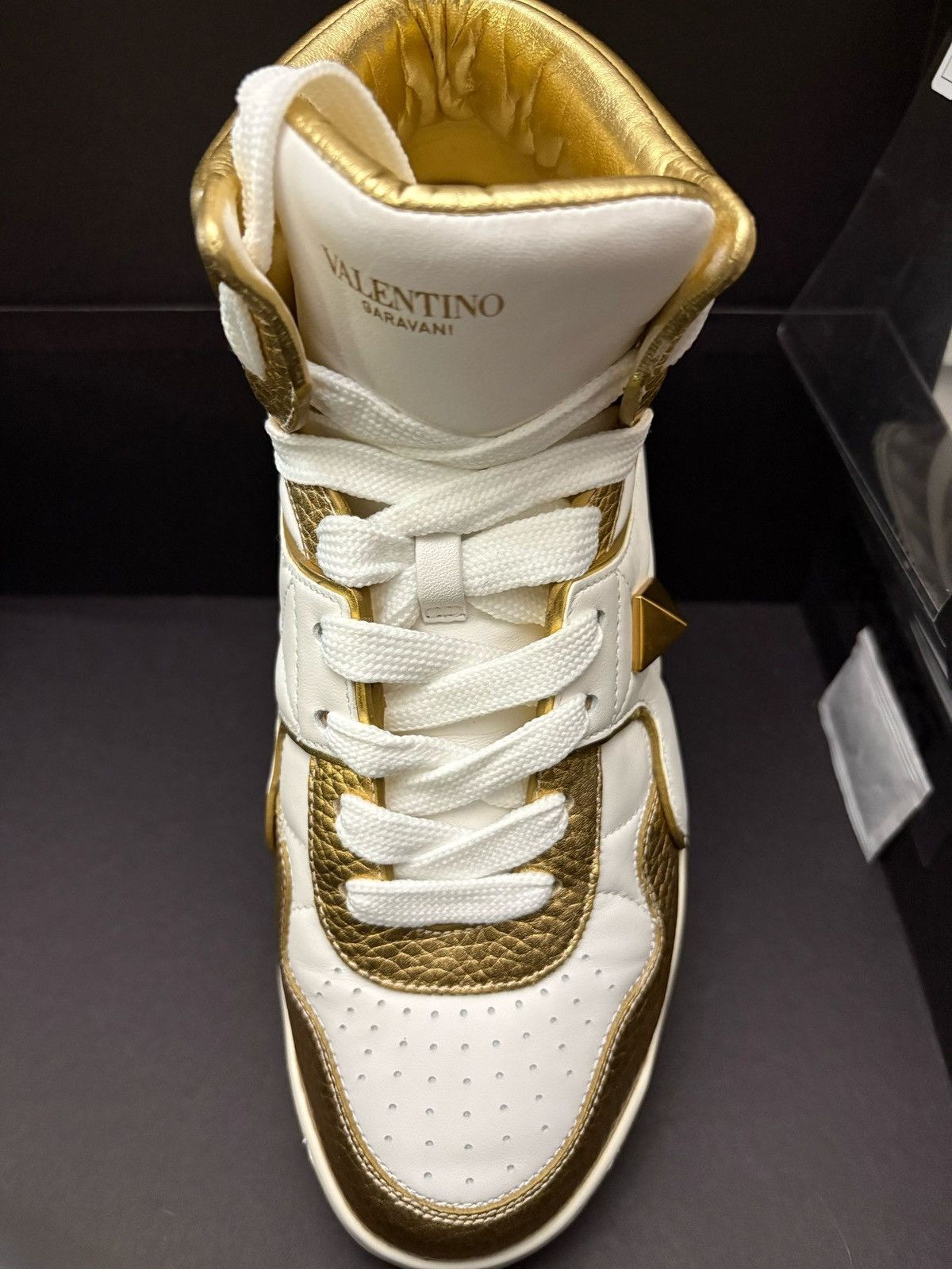 Valentino Valentino Garavani One Stud Mid-Top Sneaker Size US 7 / EU 40 - 4 Thumbnail