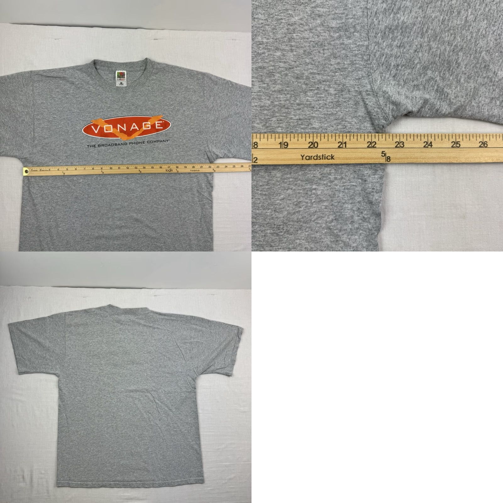 Fruit Of The Loom VINTAGE Fruit of the Loom T-Shirt Men XL Gray Logo 90s Y2K Broadband Movie Promo Size US XL / EU 56 / 4 - 8 Thumbnail