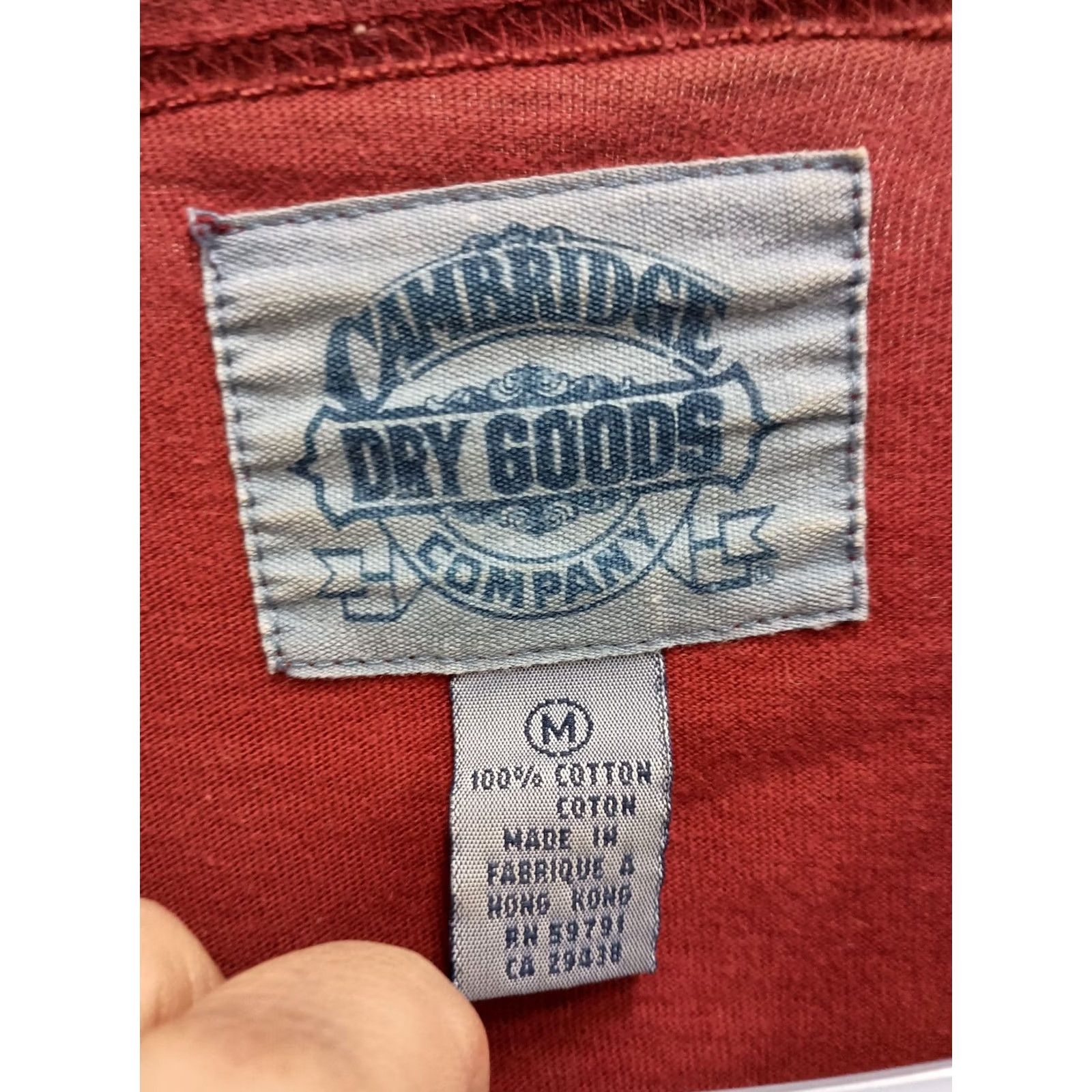 Vintage VINTAGE Cambridge Dry Goods Top Womens Medium Red Embroidered BOHO Short Sleeve Shirt Size M / US 6-8 / IT 42-44 - 4 Thumbnail