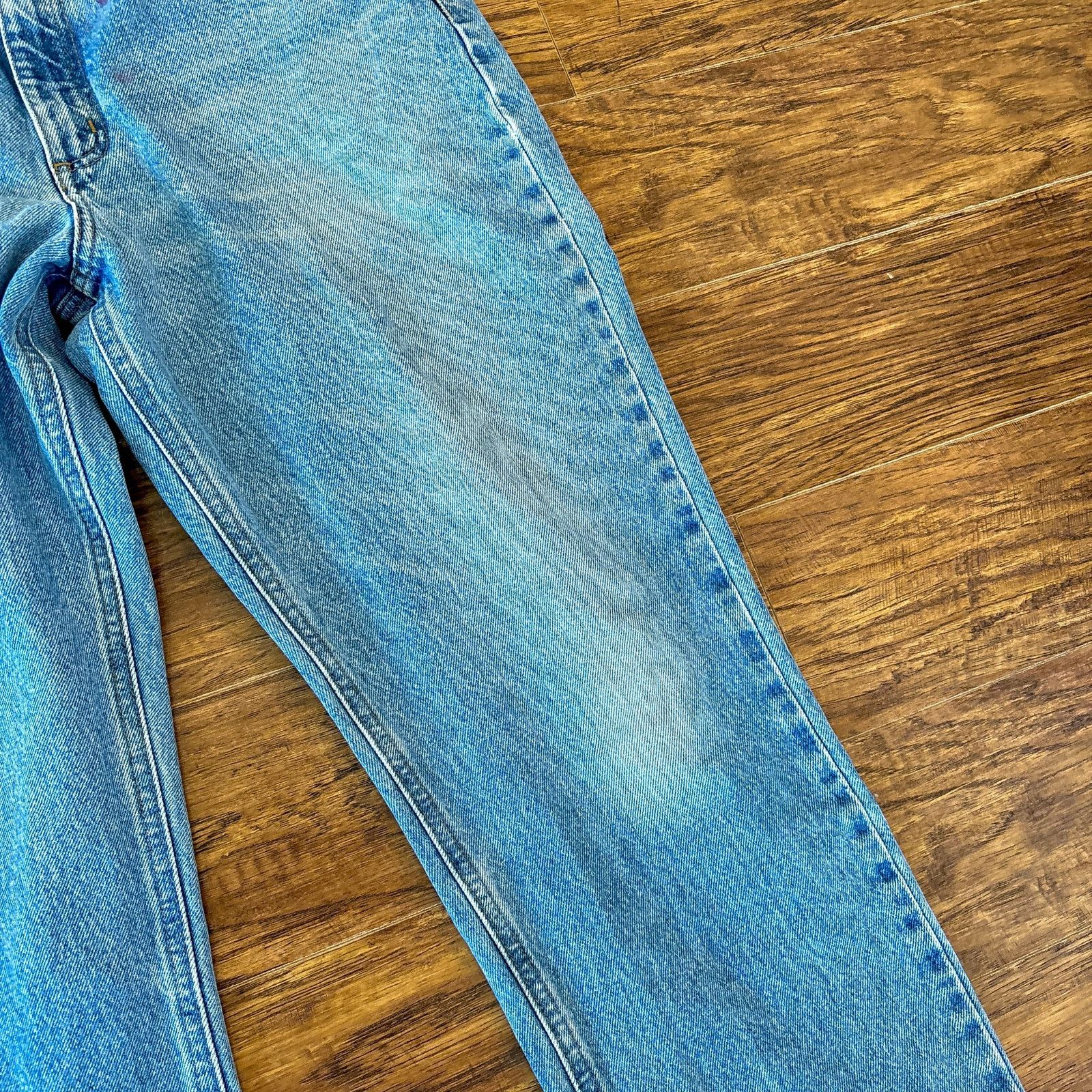 Carhartt Carhartt B18 STW Traditional Fit Work Blue Denim Jeans 36x32 Size US 36 / EU 52 - 9 Thumbnail