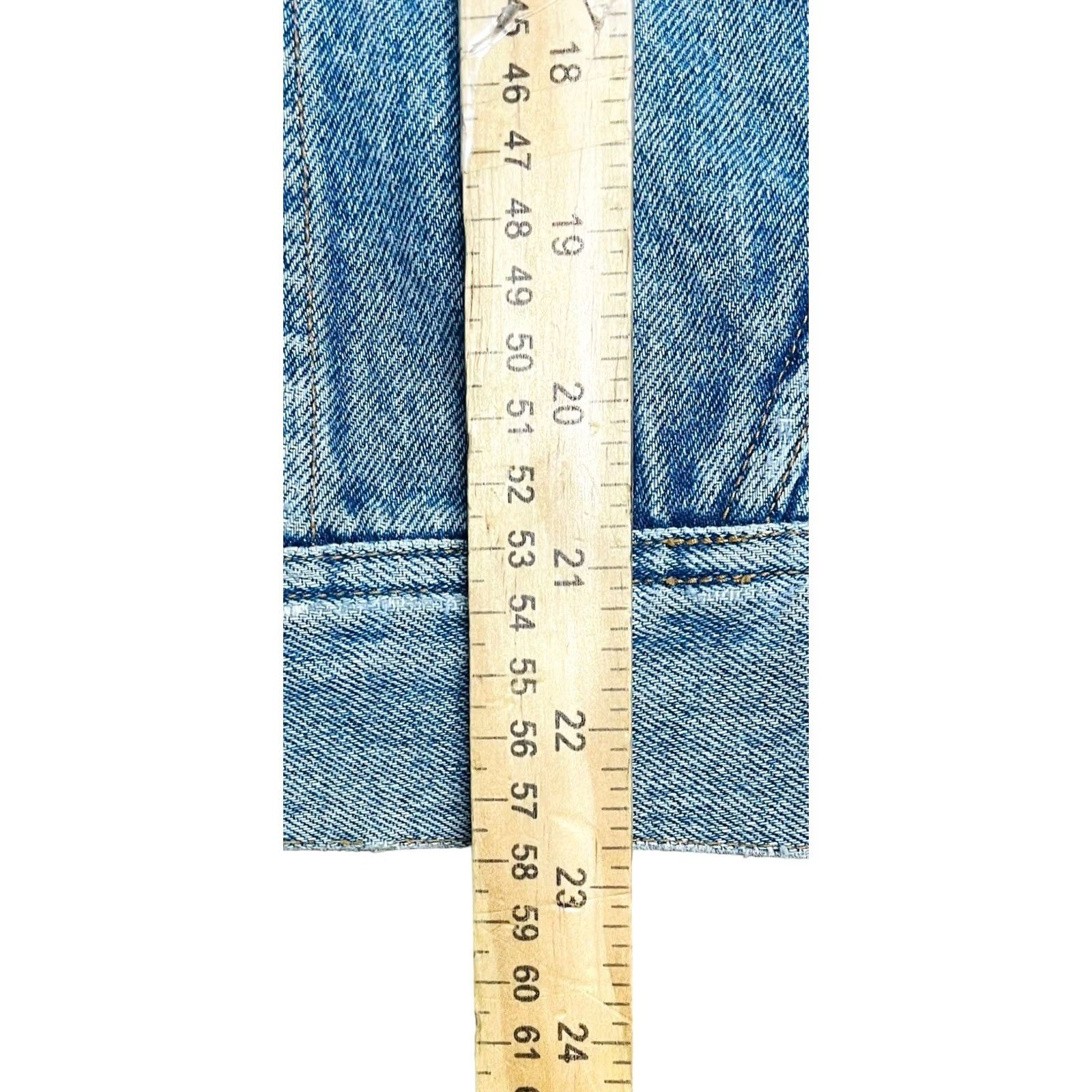 Gap VINTAGE Gap Men Jacket Jean Y2K Blue Snap Button Made In Hong Kong Read Medium Size US 31 - 6 Thumbnail