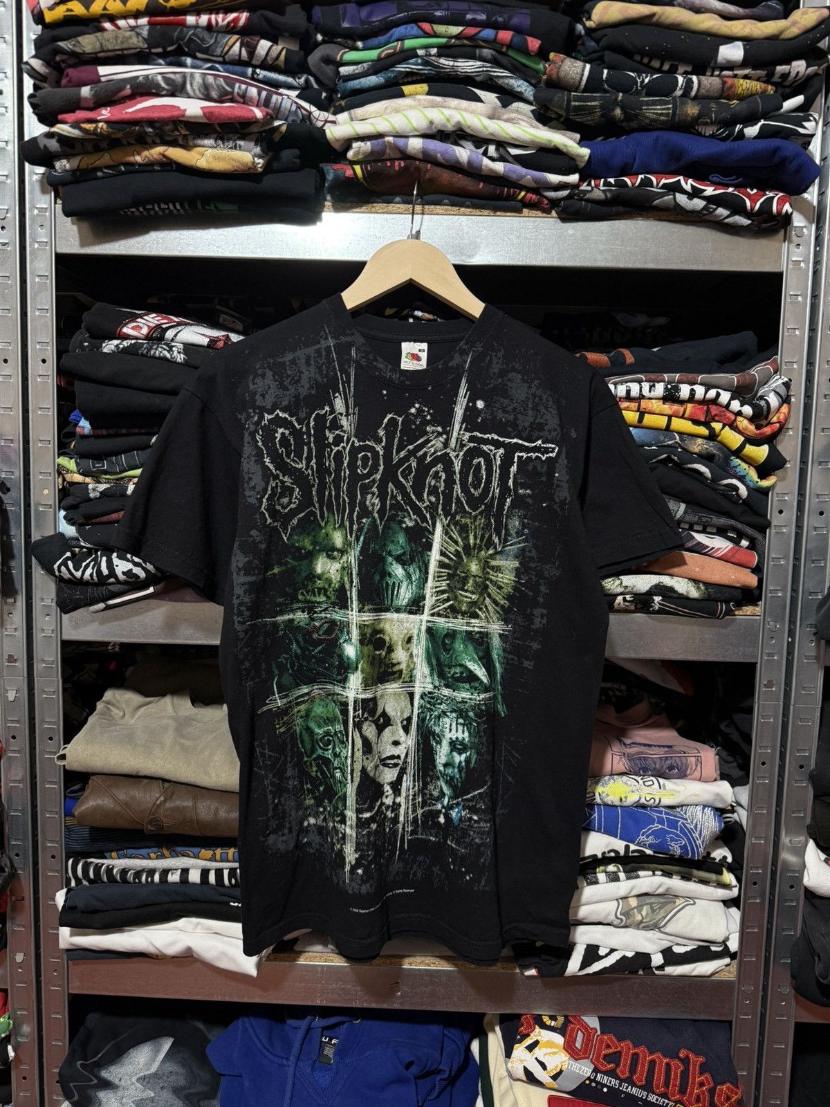 Vintage 2008 Slipknot AOP Metal Rock Band T-Shirt Y2K Hype