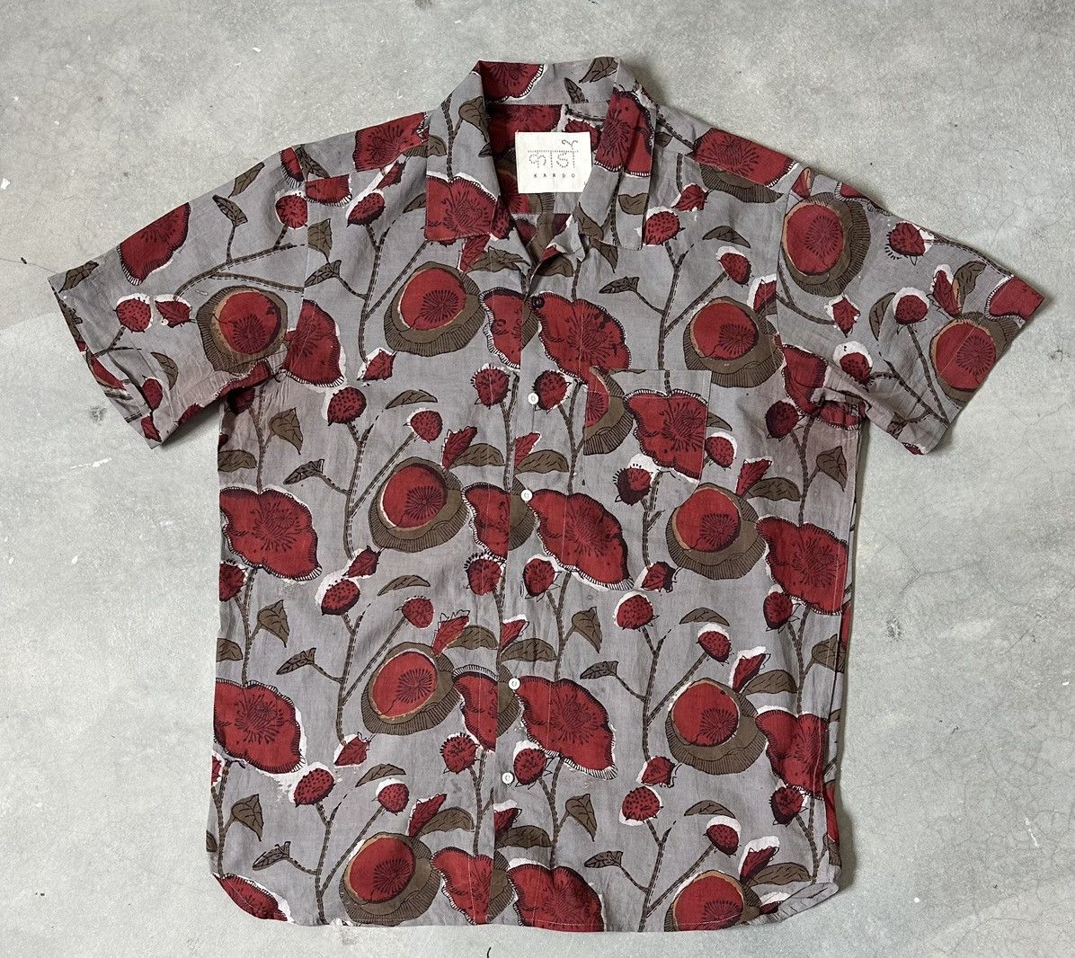 KARDO FLOWER PRINT OPEN COLLAD SHIRT