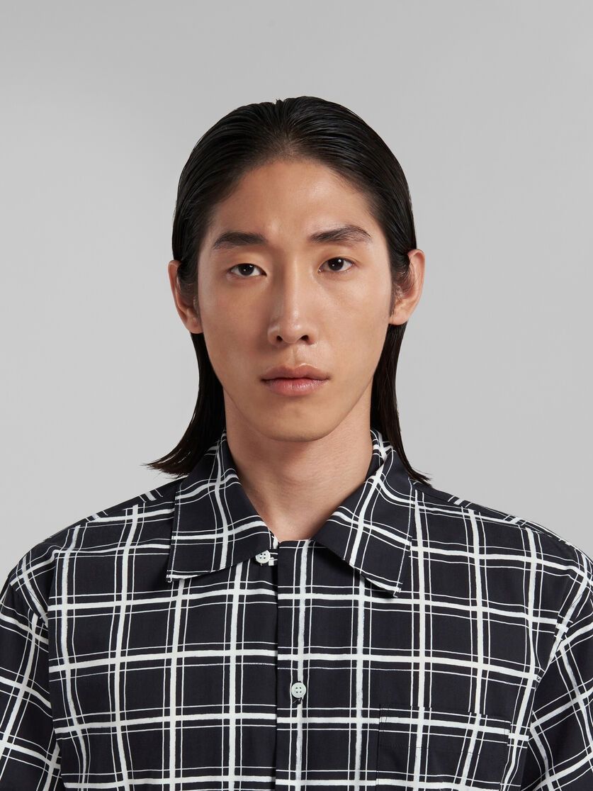 Marni o1w1db10125 Checked Poplin Bowling Shirt in Black Size US L / EU 52-54 / 3 - 5 Thumbnail