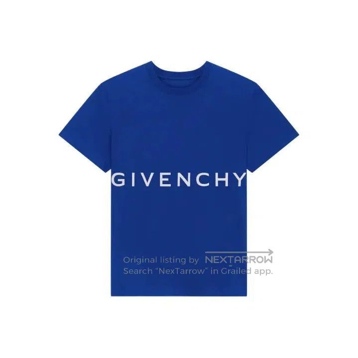 Givenchy Givenchy SS22 Blue Letter Print Short-Sleeve T-Shirt. Size US M / EU 48-50 / 2 - 1 Thumbnail