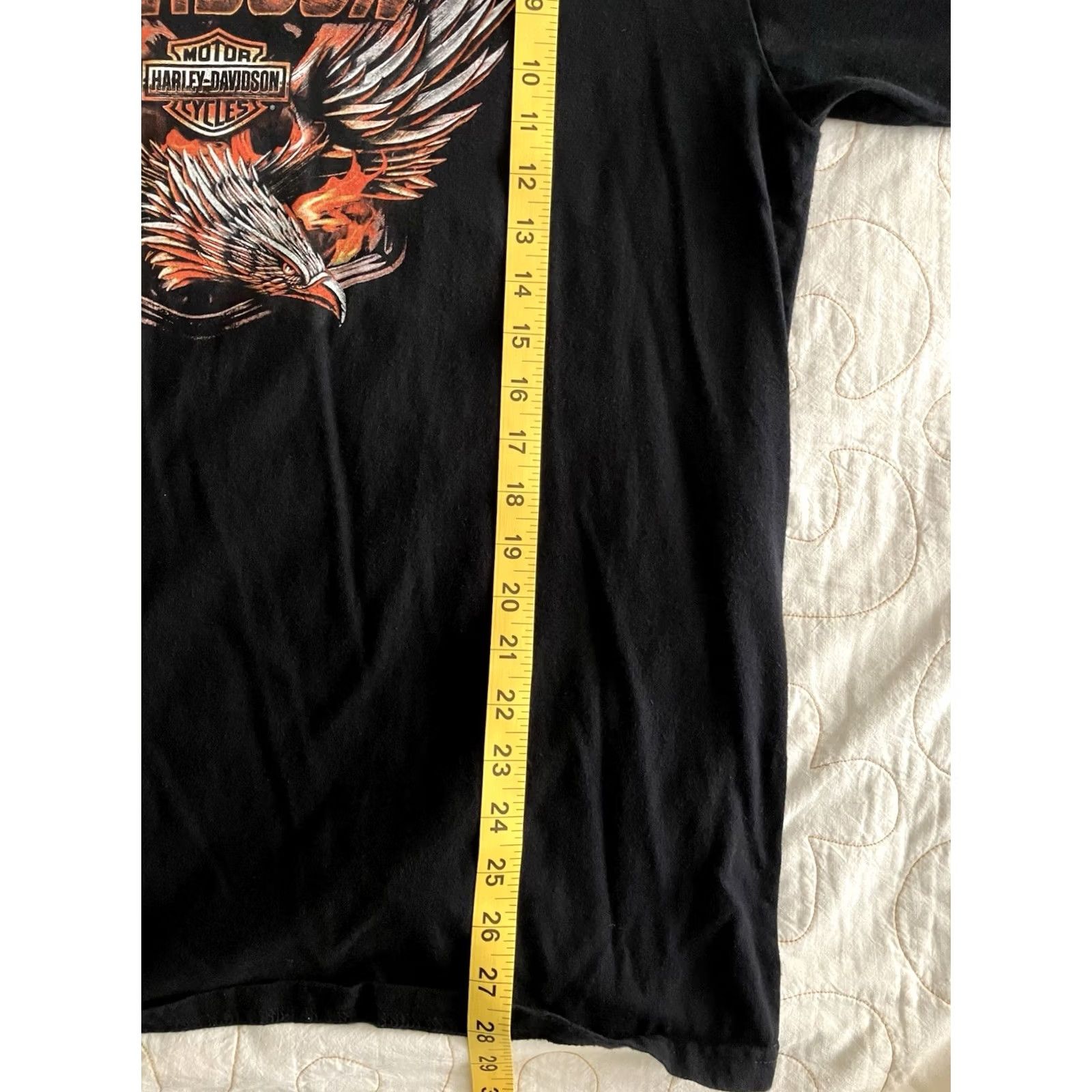 Harley Davidson Harley-Davidson Eagle Print T-Shirt Adult XL Black | Men | Short Sleeve Crew Neck Cotton Logo Graphic Size US XL / EU 56 / 4 - 7 Thumbnail