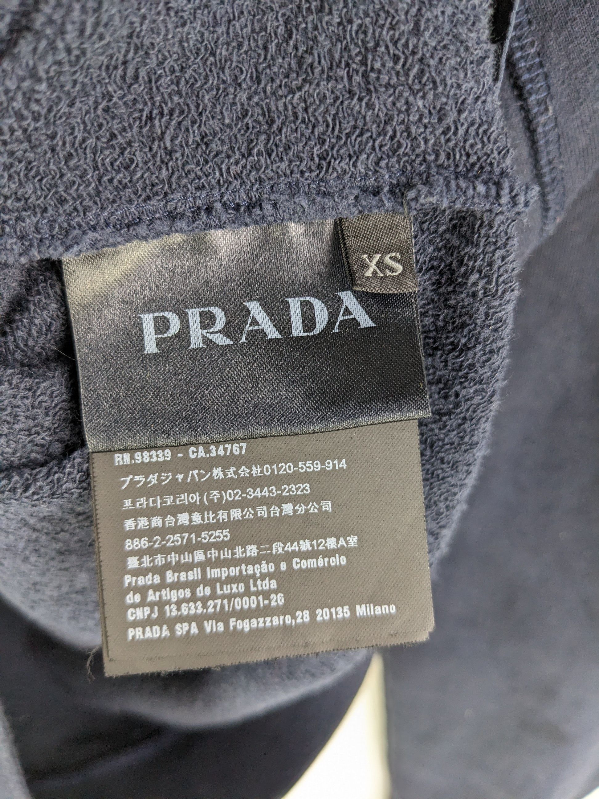 Prada Prada Hoodie Plain Zipper Jacket Size US XS / EU 42 / 0 - 12 Thumbnail