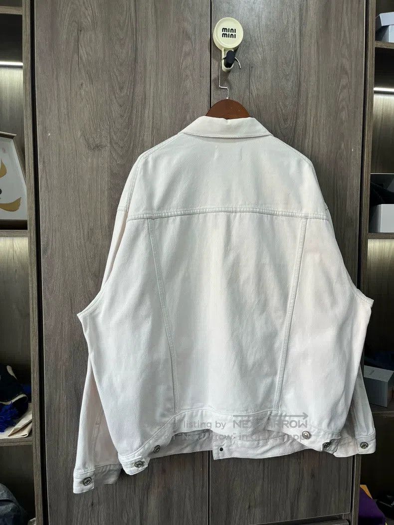 Balenciaga Balenciaga Embroidered white denim jacket Size US XS / EU 42 / 0 - 7 Thumbnail