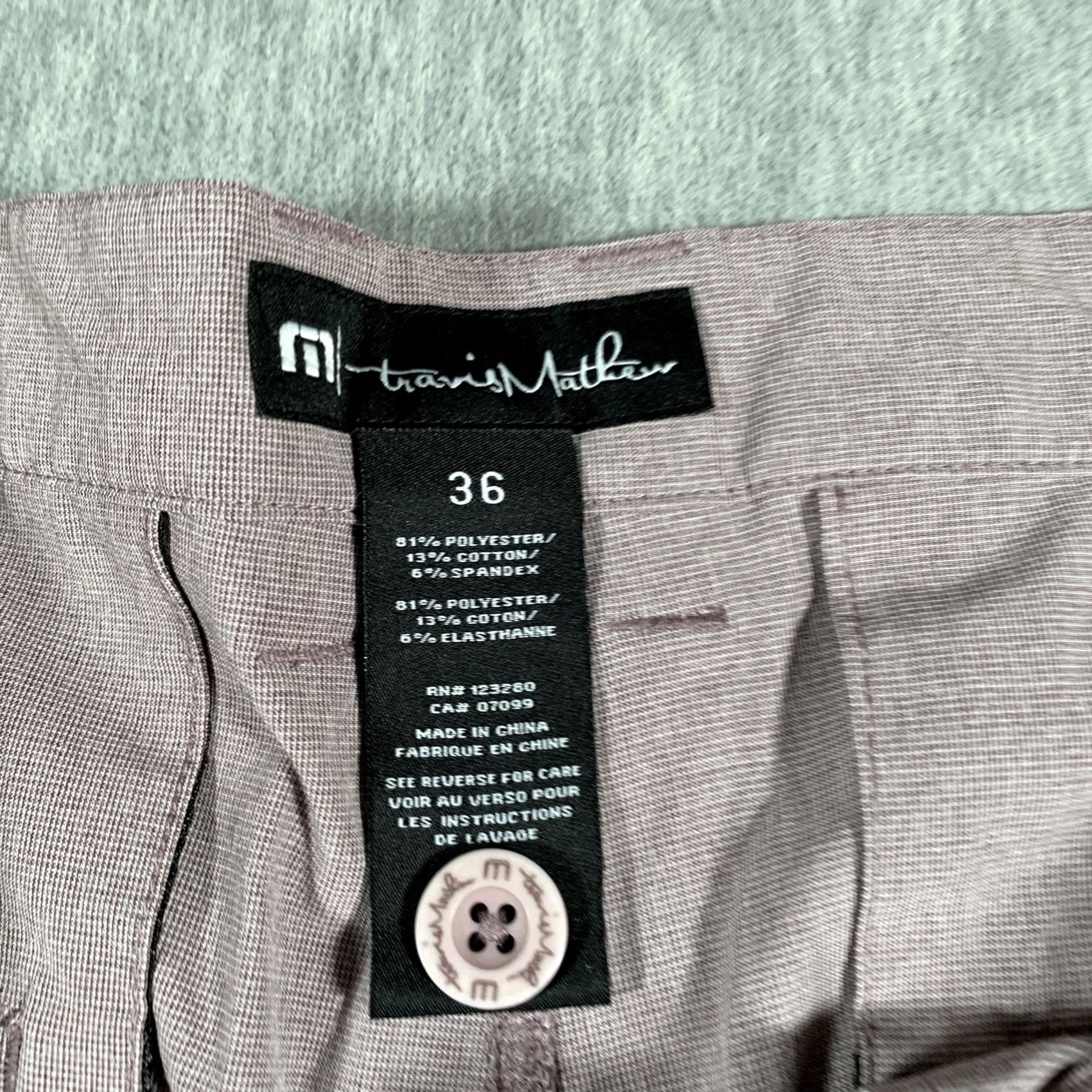 TravisMathew Travis Mathew Golf Chino Shorts Mens 36 Purple Heather Casual Performance Size US 36 / EU 52 - 5 Thumbnail