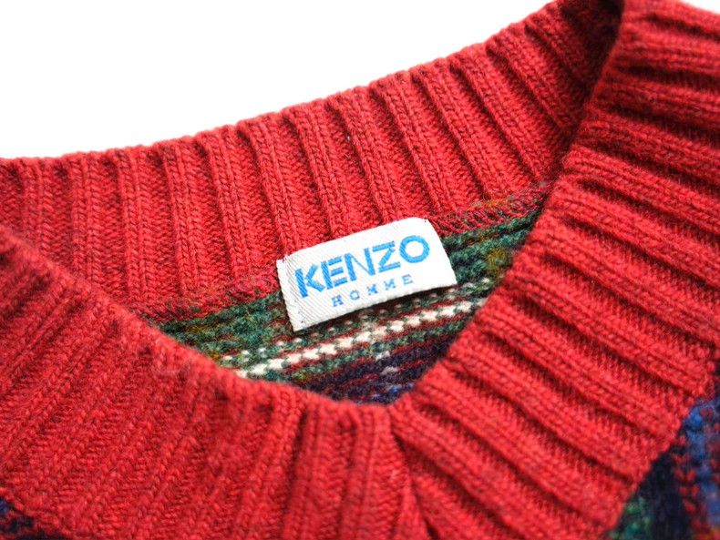 Kenzo KENZO Red checkered knit sweater Size M / US 6-8 / IT 42-44 - 8 Thumbnail