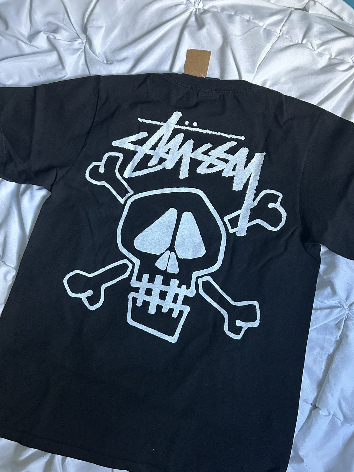 Stussy STUSSY SKULL & BONES TEE PIGMENT DYED | Grailed