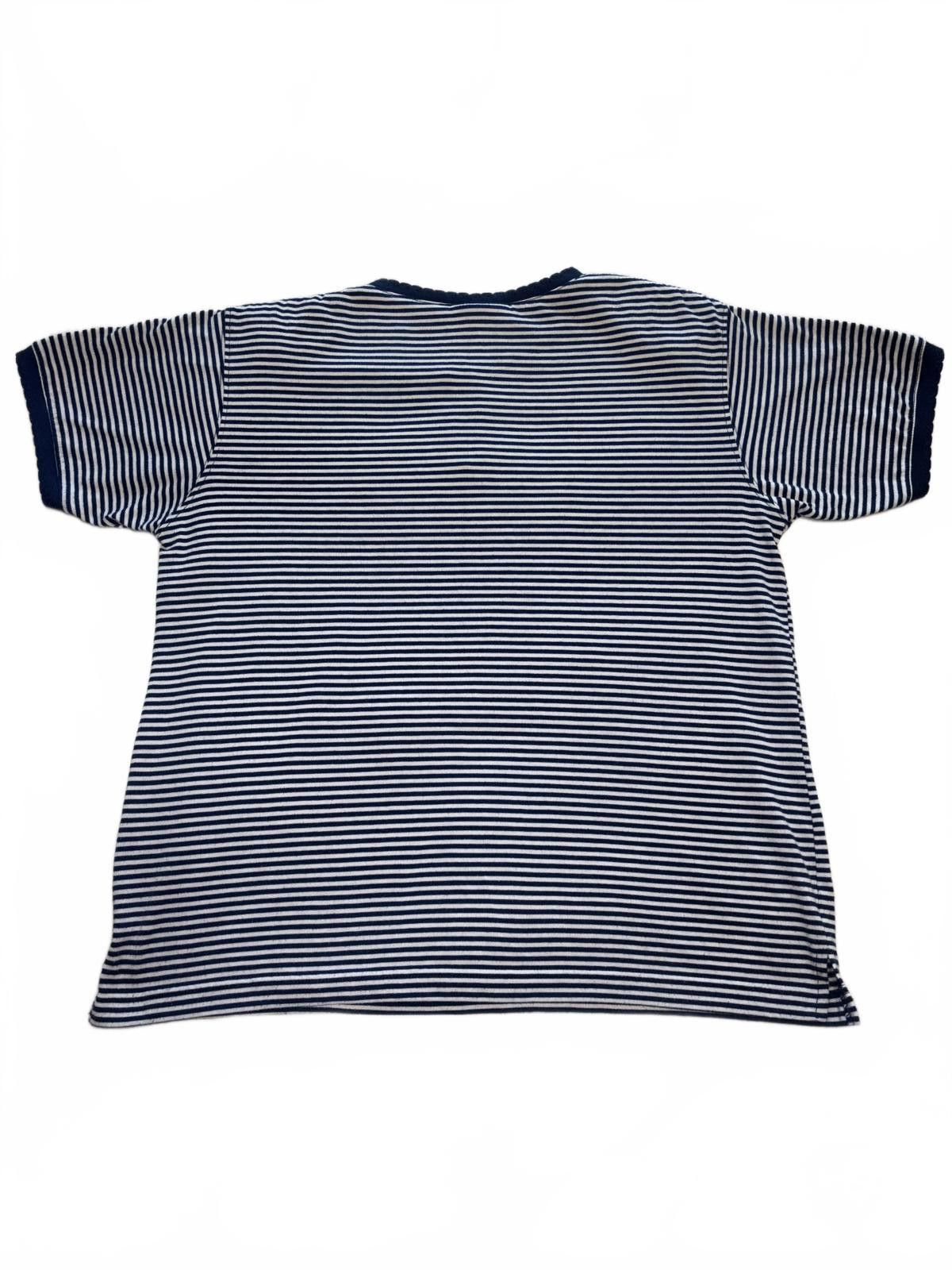 Designer Vintage Sweetbriar Petite Striped Tee - Navy and White Size M / US 6-8 / IT 42-44 - 2 Thumbnail