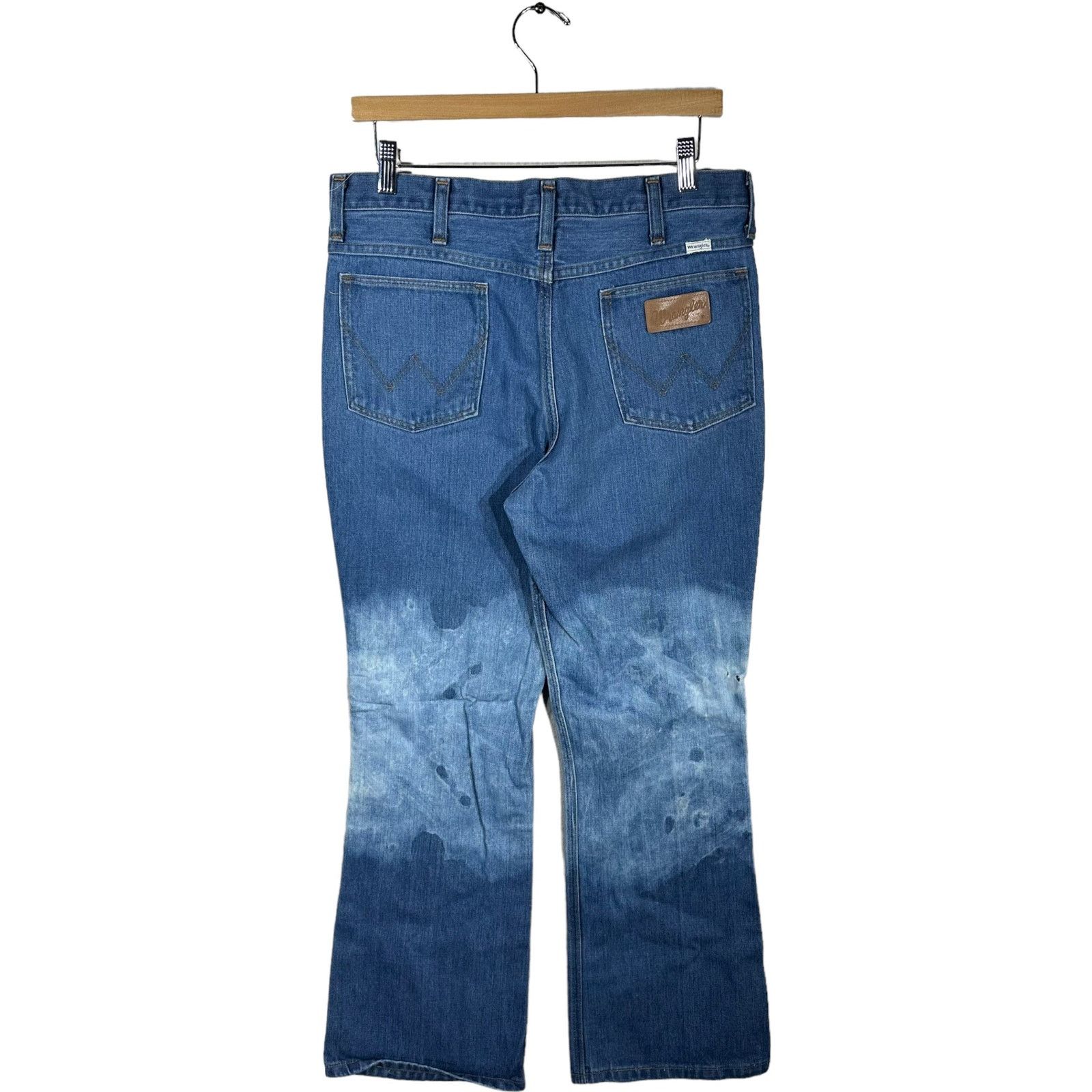 Vintage Vintage Wrangler Bleached Jeans Size US 34 / EU 50 - 3 Thumbnail
