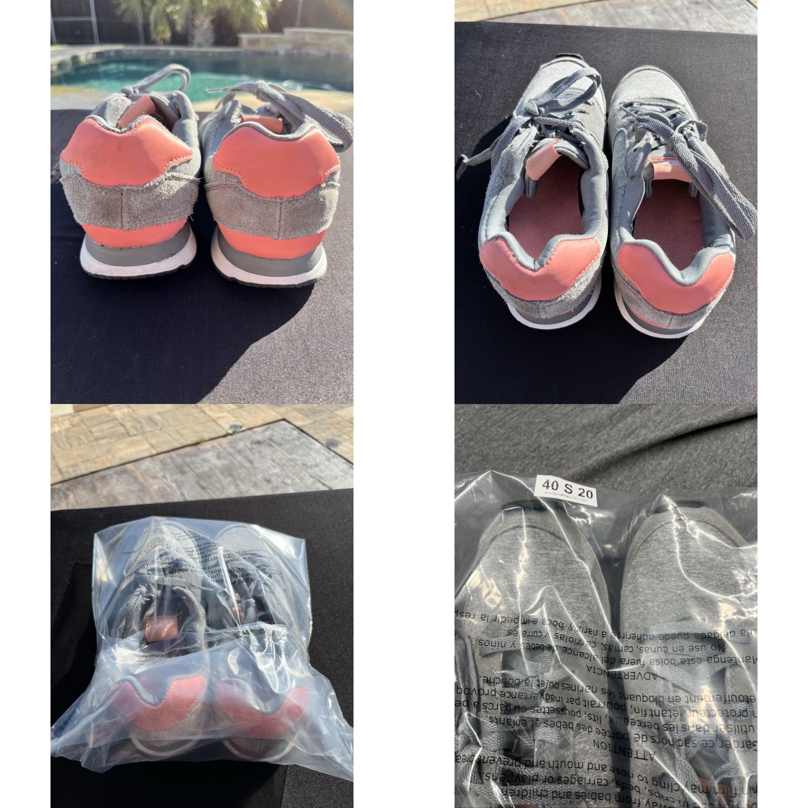 Vintage Dr. Scholl's Sneakers Gray Pink Lace Up Leather Comfort Athletic Women's Shoes Size 11 Preowned Good Size US 11 / IT 41 - 10 Thumbnail