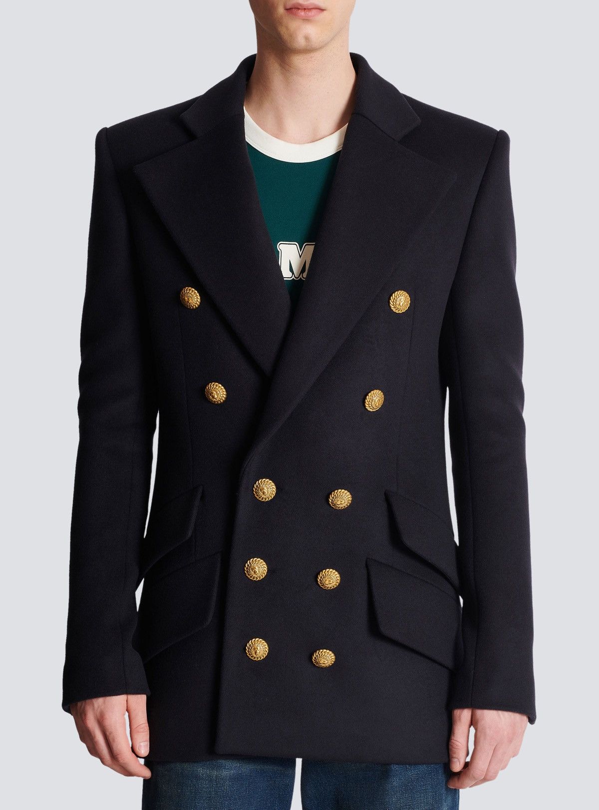 Balmain Blazer double breasted with gold lion buttons Size 36S - 1 Thumbnail
