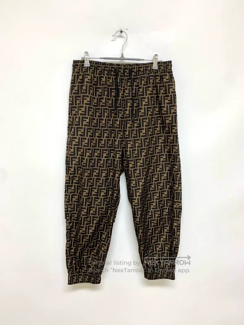 Fendi Fendi Double F Logo Printed Drawcord Waist Casual Pants Size US 30 / EU 46 - 1 Thumbnail