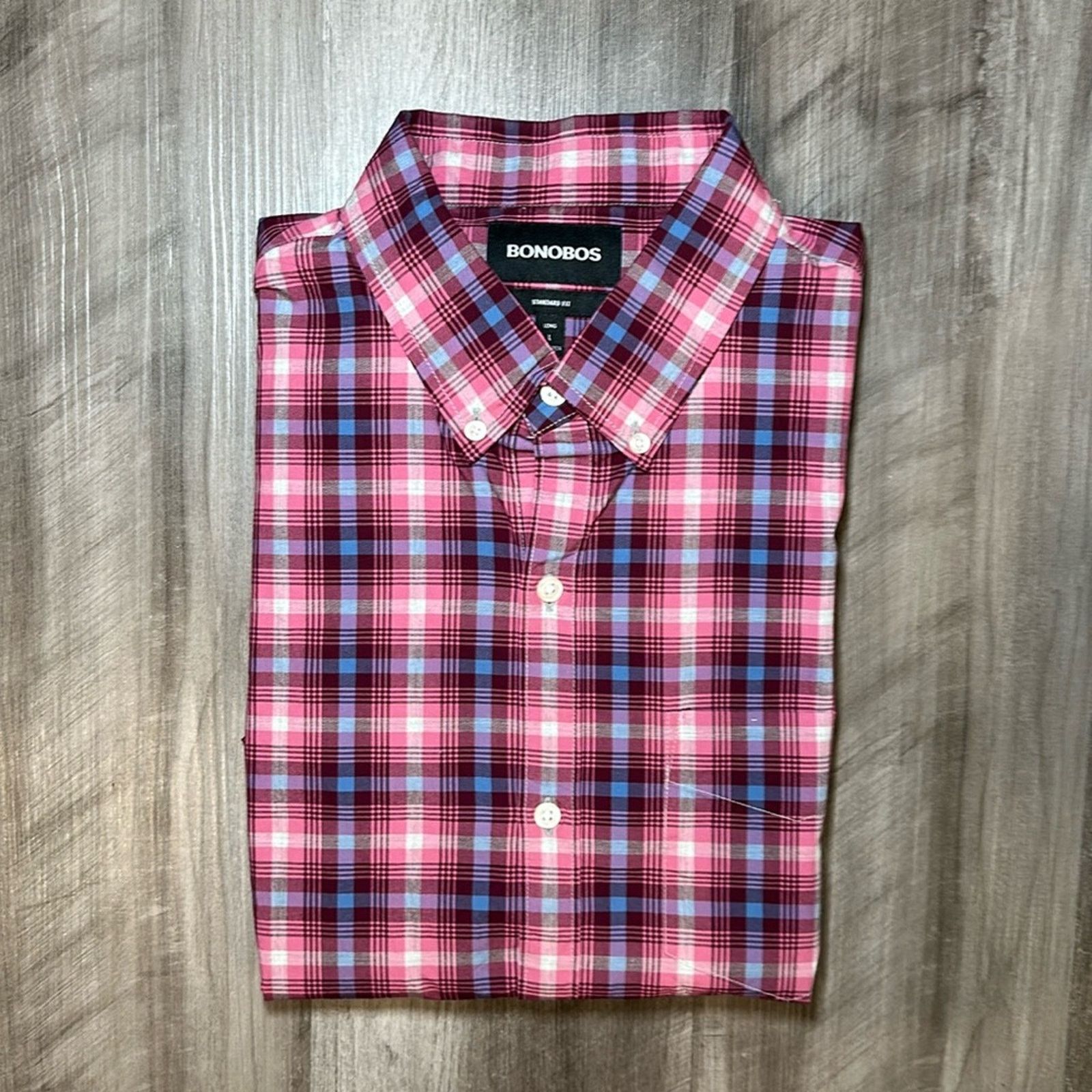 Bonobos Bonobos Standard Fit Long Sleeve Button Down - Large Long Size US L / EU 52-54 / 3 - 1 Thumbnail