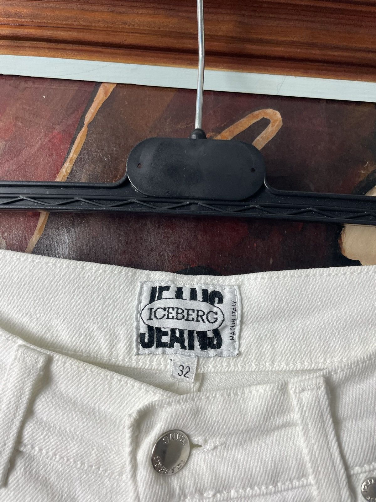 Iceberg Vintage Iceberg White Archival Avant Garde Jeans Denim 90s Size US 32 / EU 48 - 3 Thumbnail